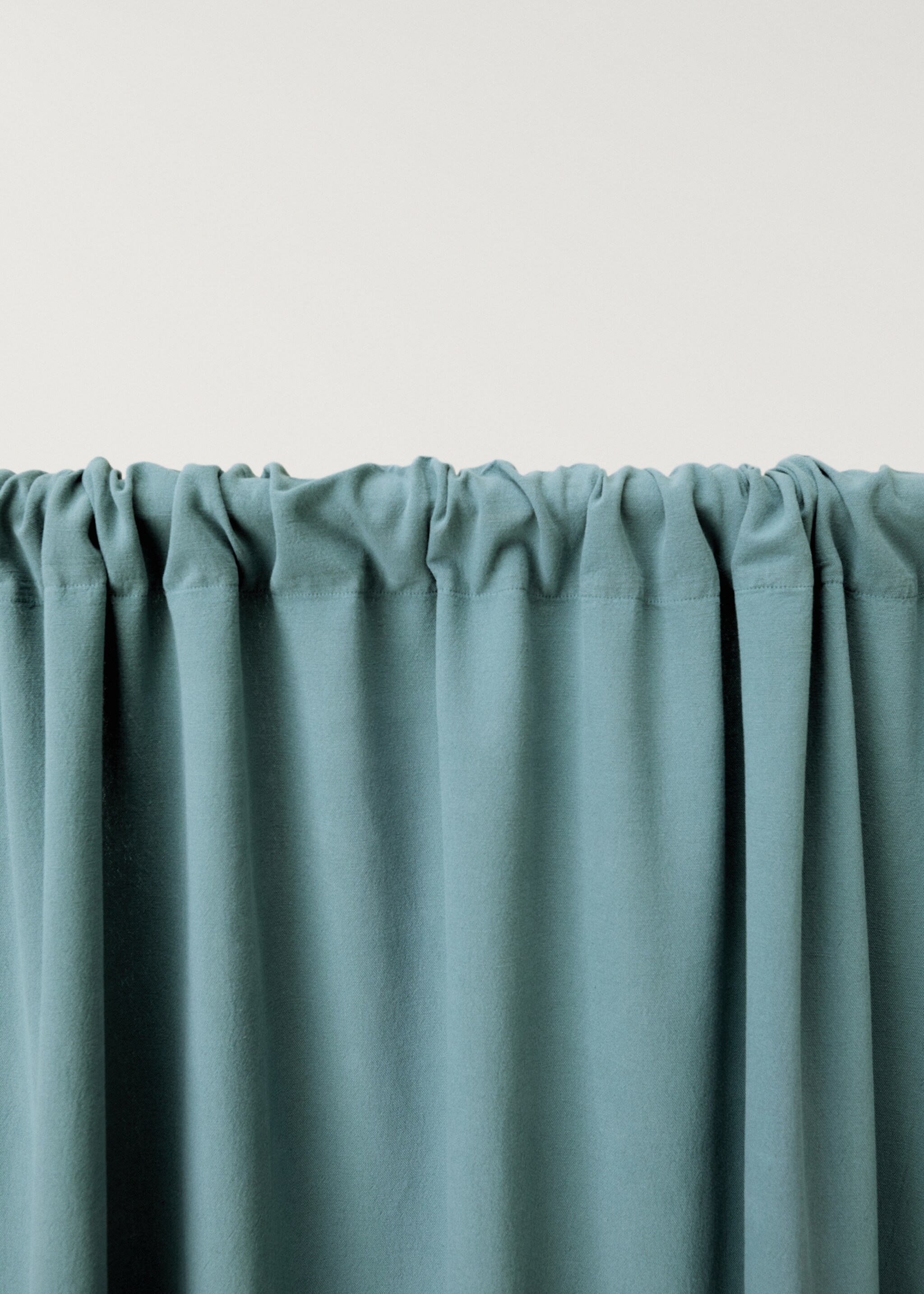 Rideau en lin effet délavé - Détail de l'article 2, Bleu. Ref: 87082026-00.