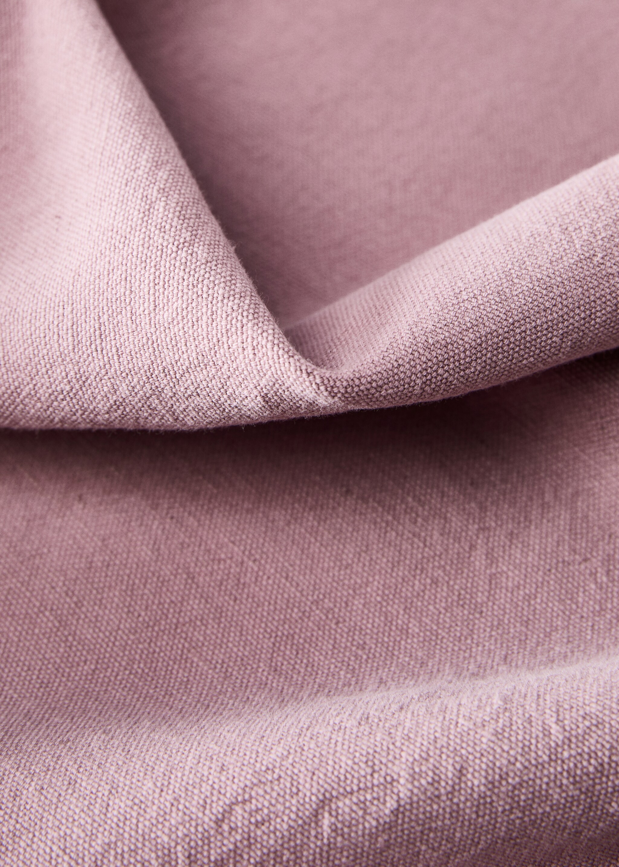 Washed-effect linen curtain - Medium plane, Lilac. Ref: 87082026-00.