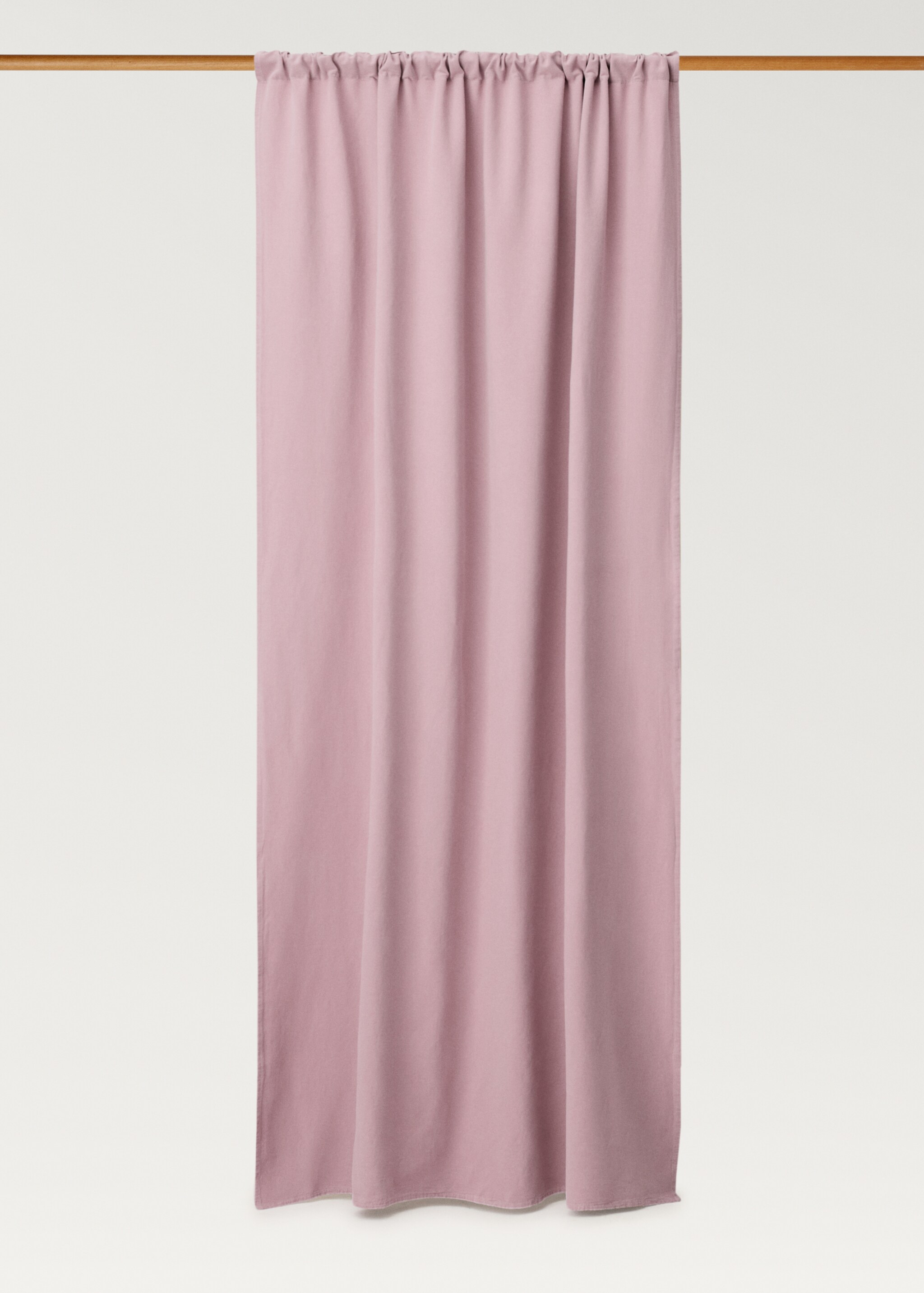 Washed-effect linen curtain - Article without model, Lilac. Ref: 87082026-00.