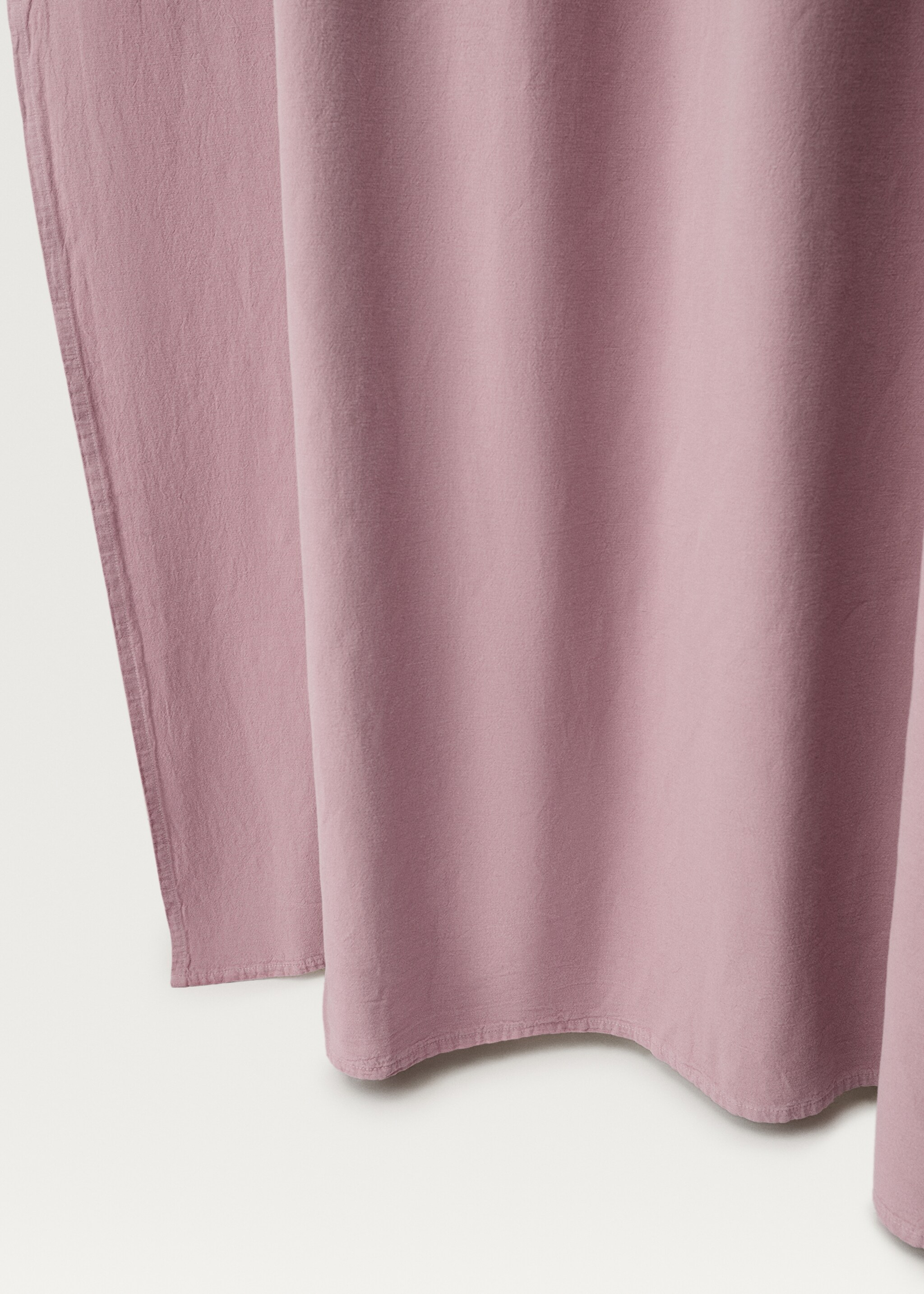 Washed-effect linen curtain - Details of the article 1, Lilac. Ref: 87082026-00.