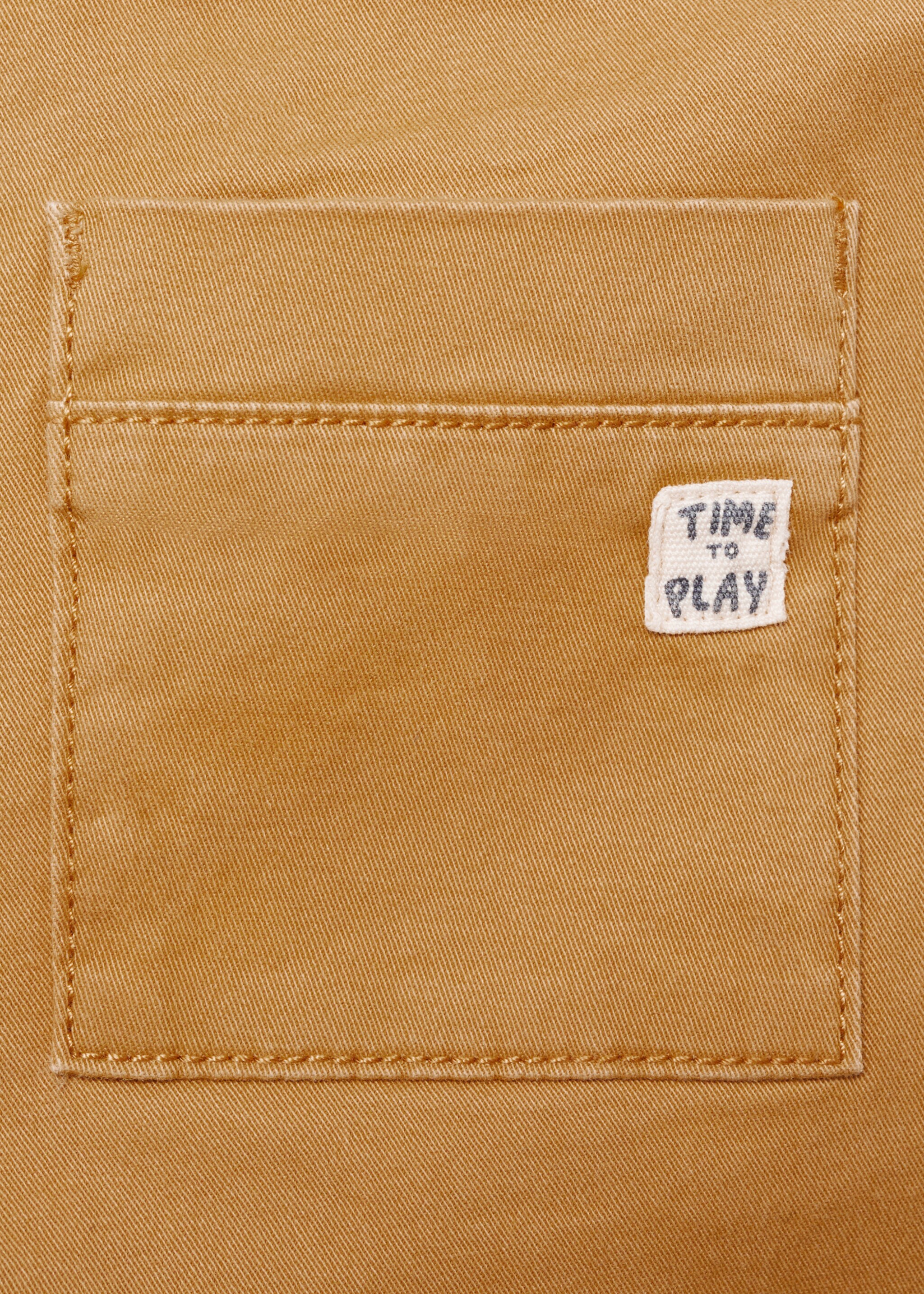 Pantalón jogger algodón - Detalle del artículo 0, Mostaza. Ref: 87082533-00.