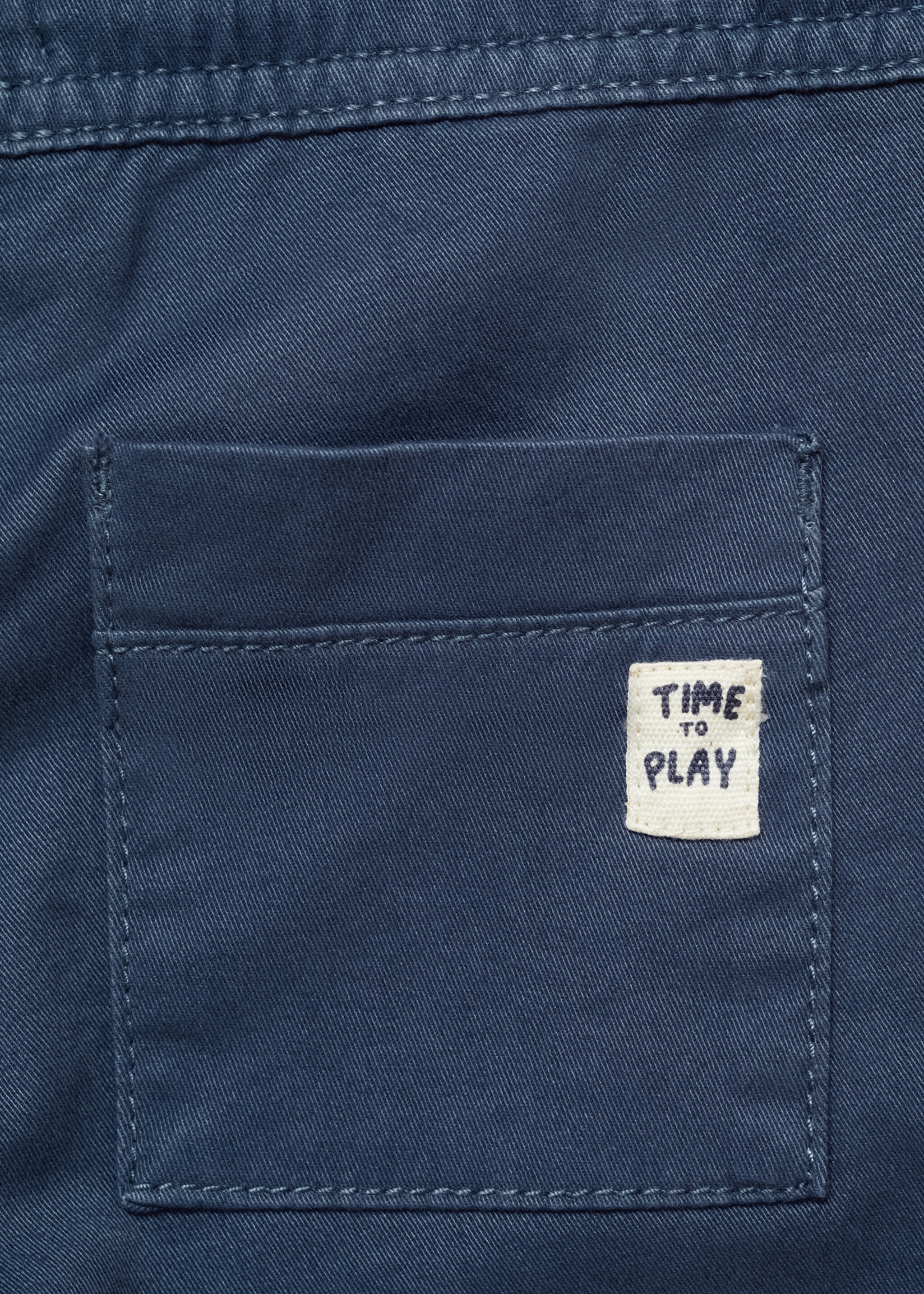 Pantalón jogger algodón - Detalle del artículo 0, Azul. Ref: 87082533-00.