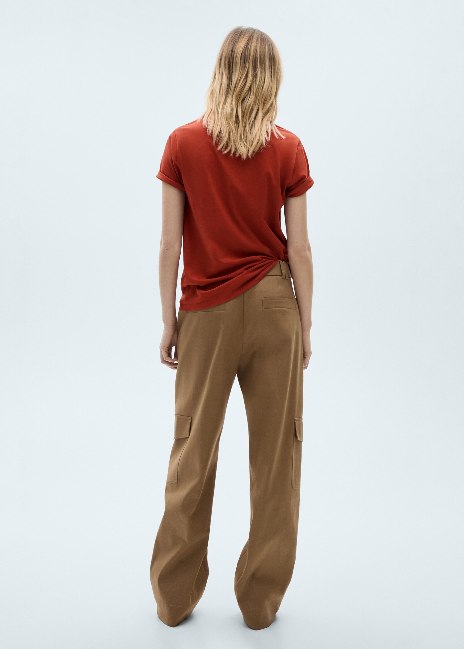 Short-sleeved cotton t-shirt - Reverse of the article