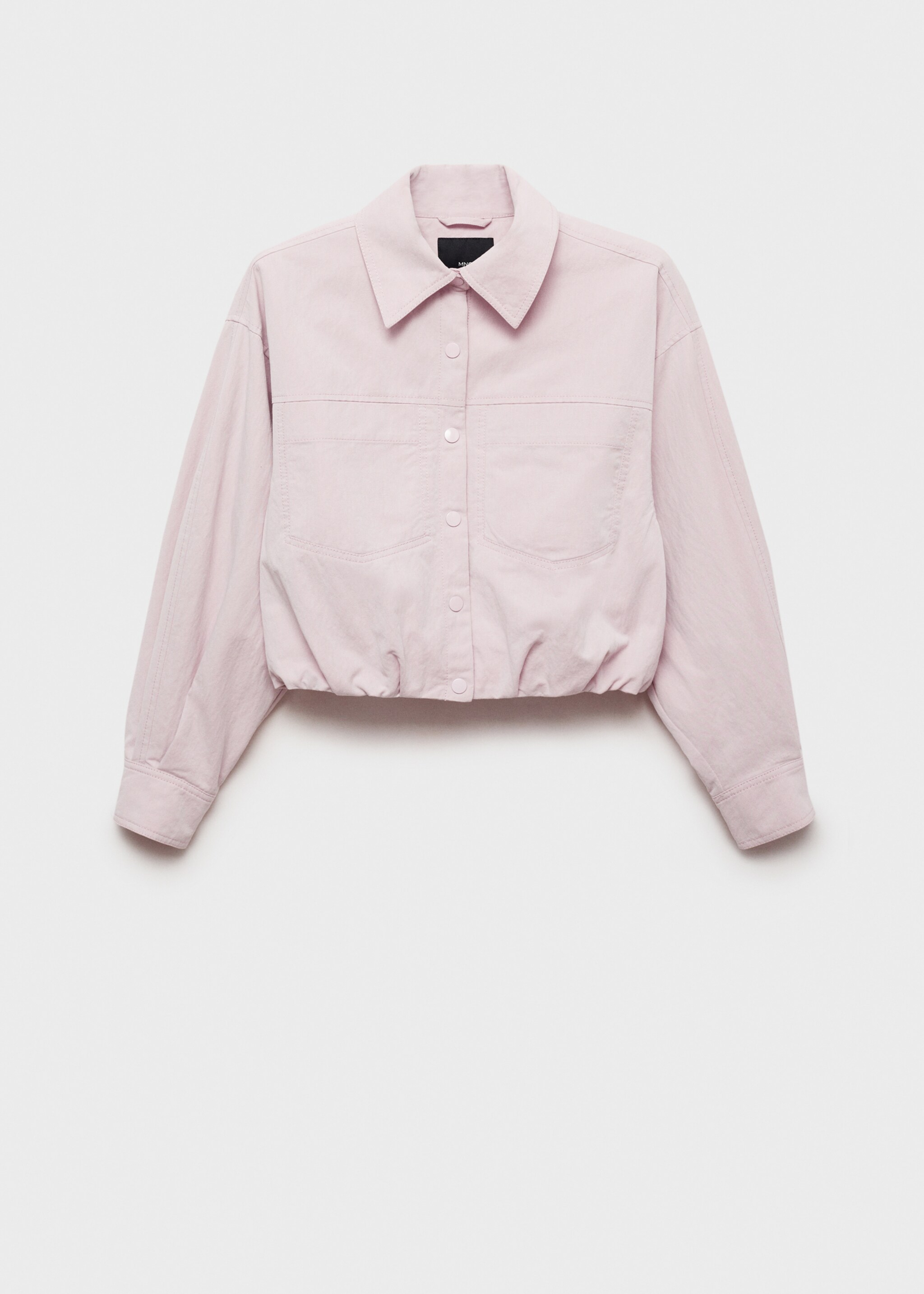 Jeansjacke mit Raffdetails - Artikel ohne Model, Lila. Ref: 87082537-00.