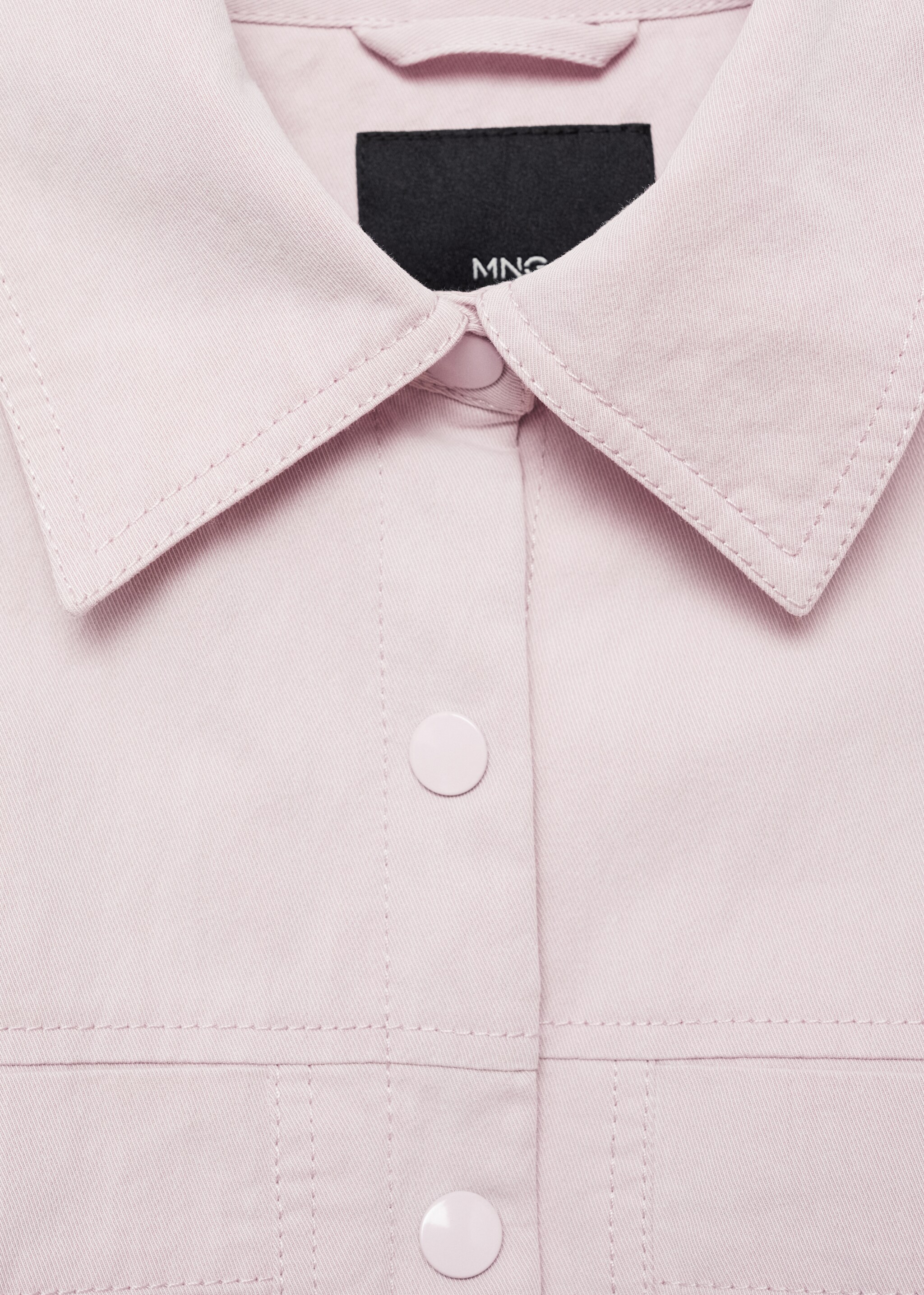 Jeansjacke mit Raffdetails - Detail des Artikels 8, Lila. Ref: 87082537-00.