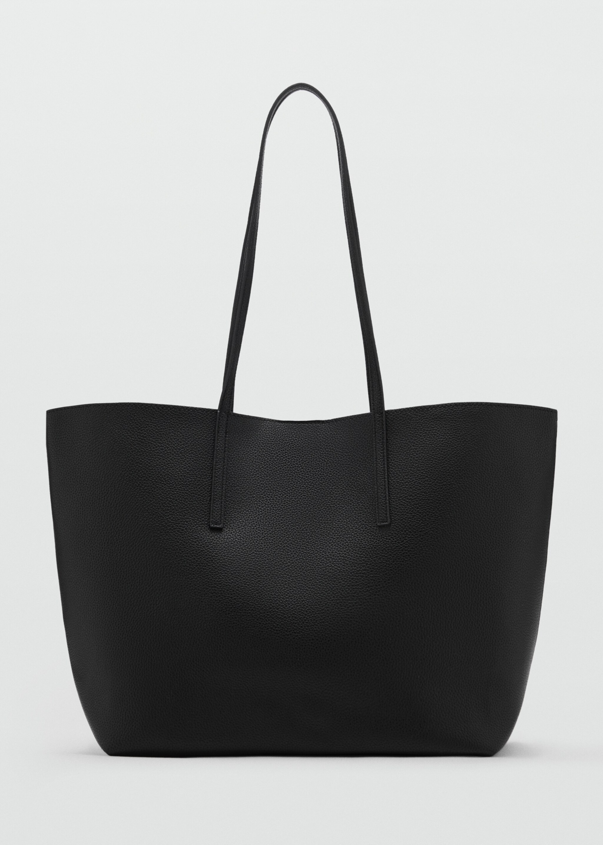 Pebbled effect shopper bag - Article without model, Black. Ref: 87082543-00.