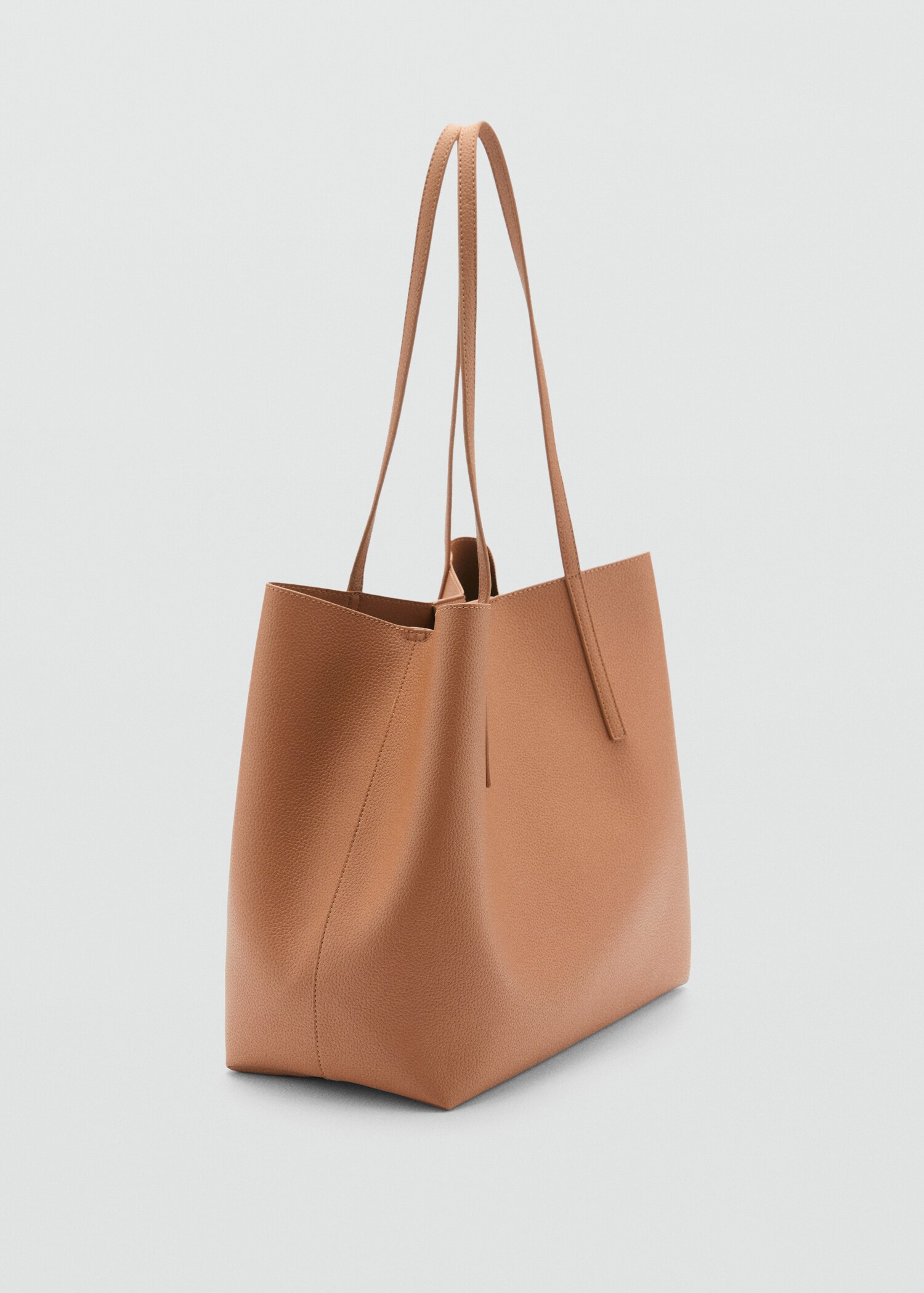 Pebbled effect shopper bag - Medium plane