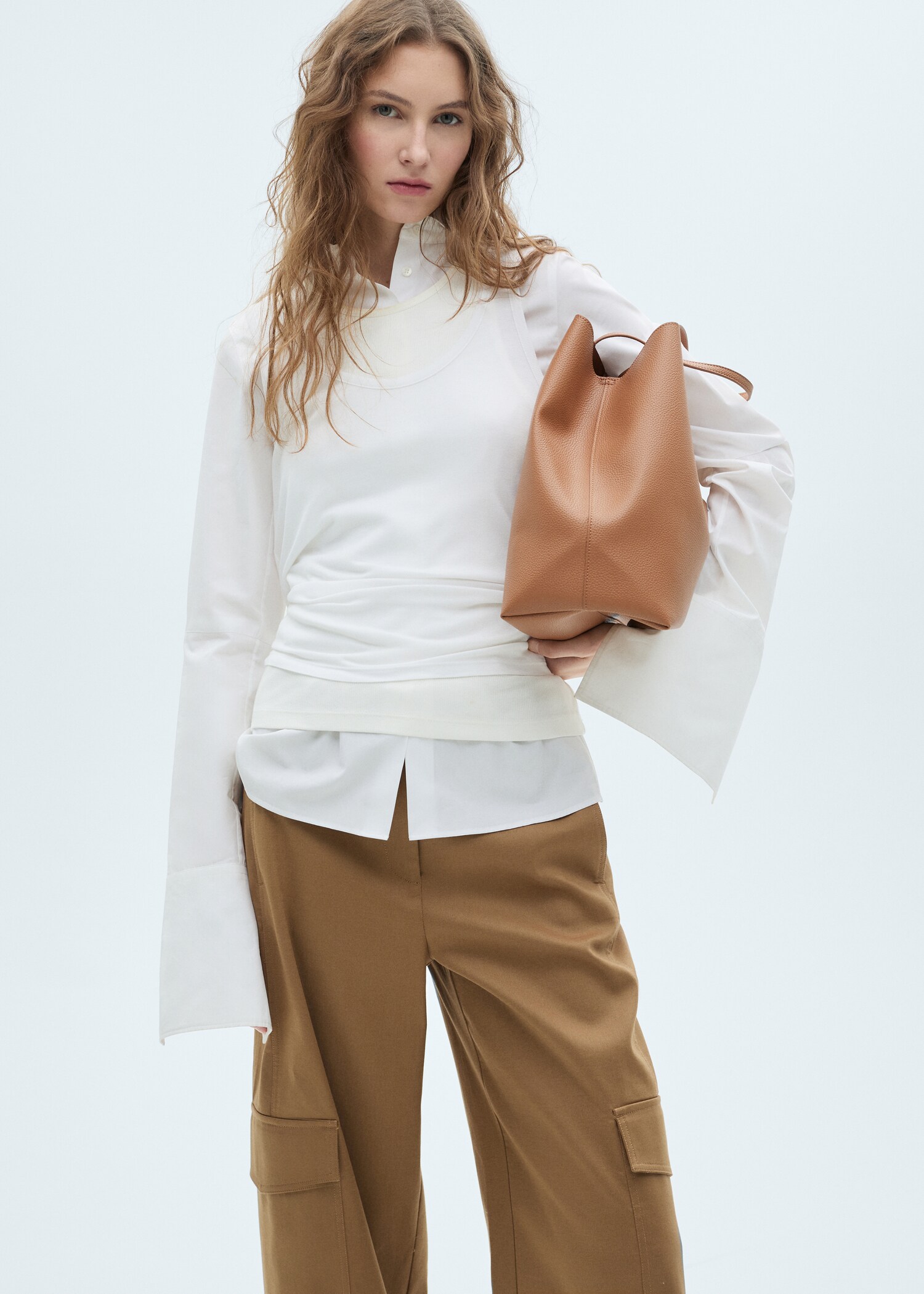 Pebbled effect shopper bag - Details of the article 9