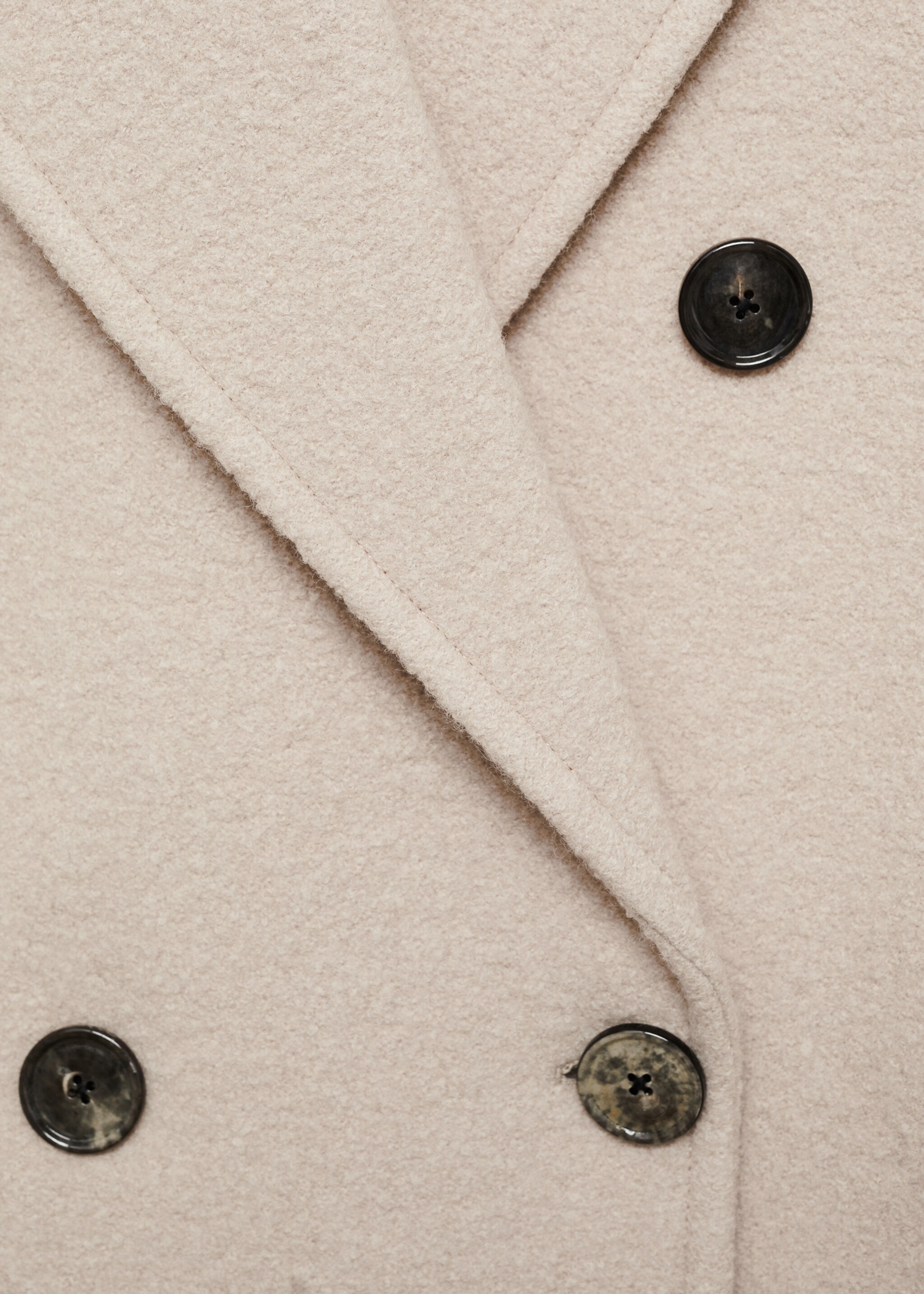 Structured virgin wool coat - Details of the article 0, Light/Pastel Grey. Ref: 87082544-00.