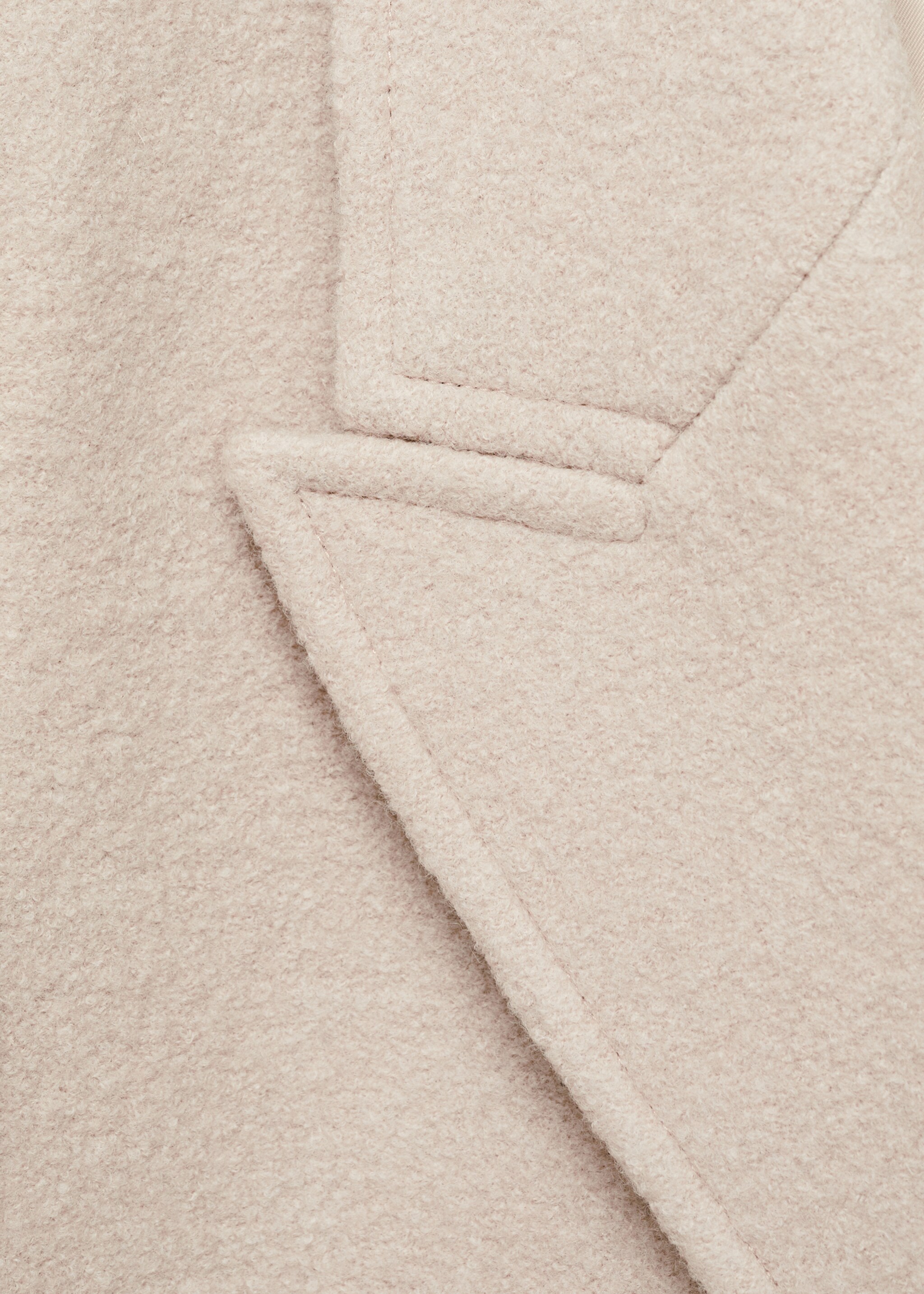 Structured virgin wool coat - Details of the article 8, Light/Pastel Grey. Ref: 87082544-00.