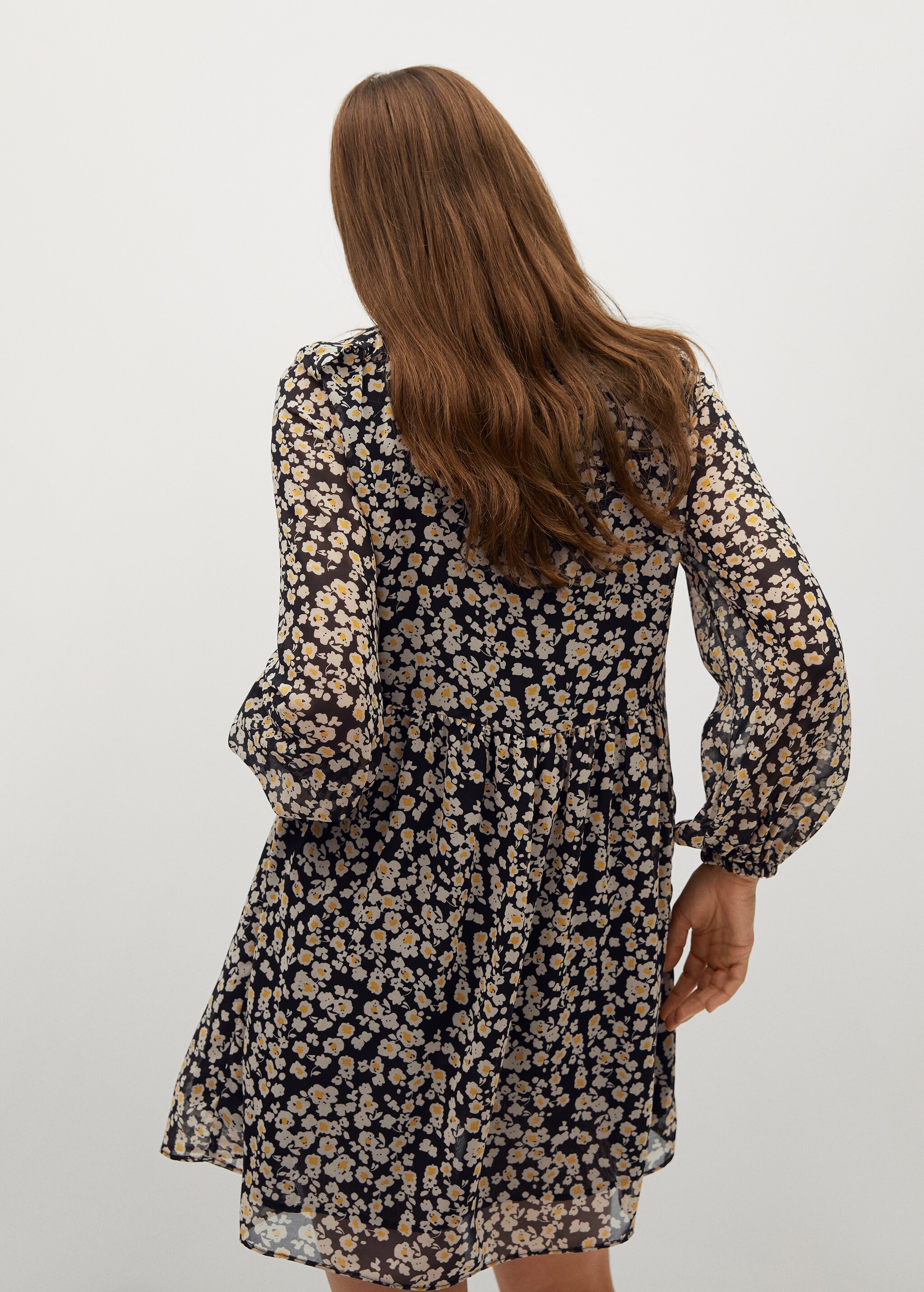 Vestido estampado fluido - Reverso del artículo