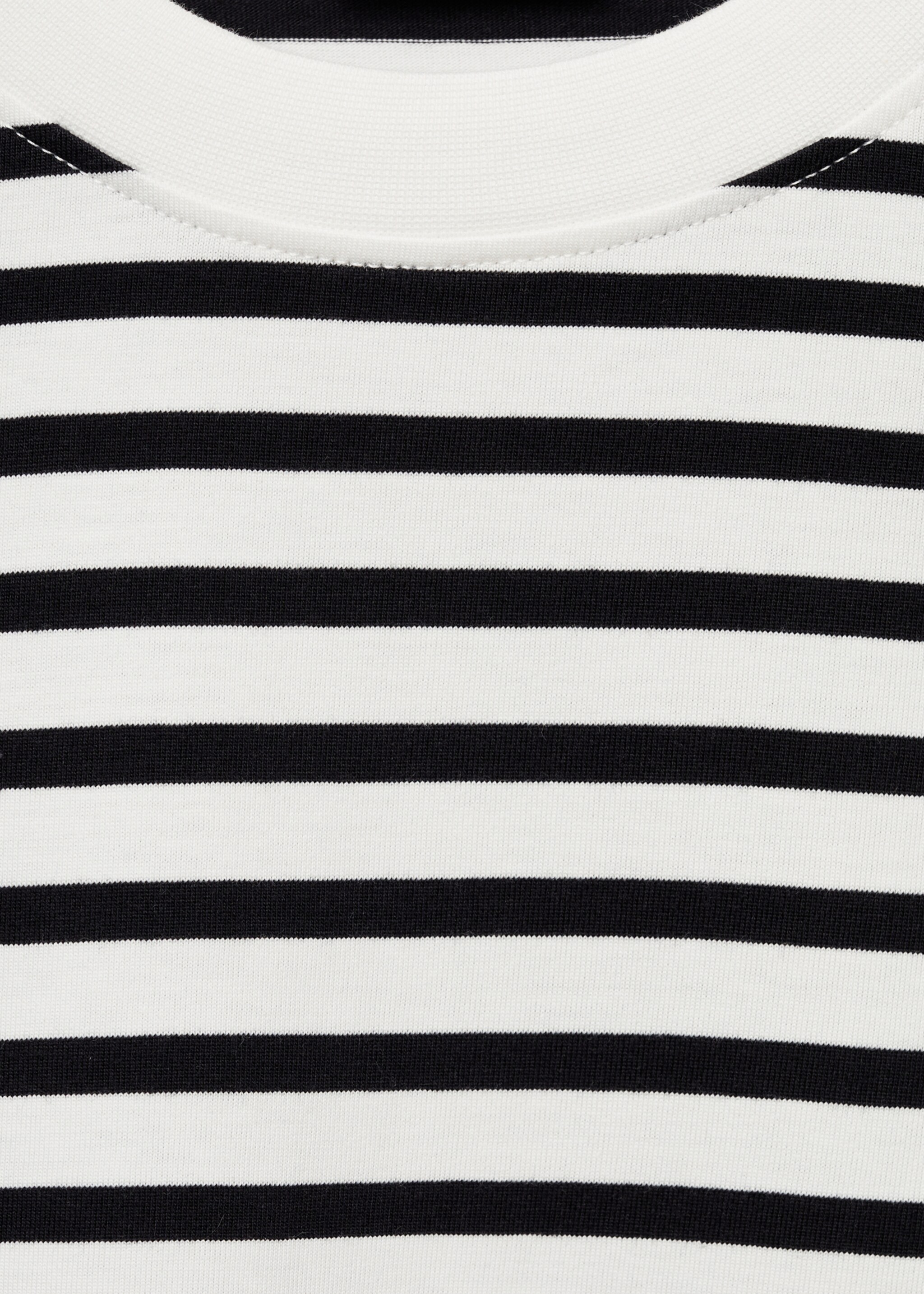 100% cotton striped t-shirt - Details of the article 8, Ecru. Ref: 87082890-00.