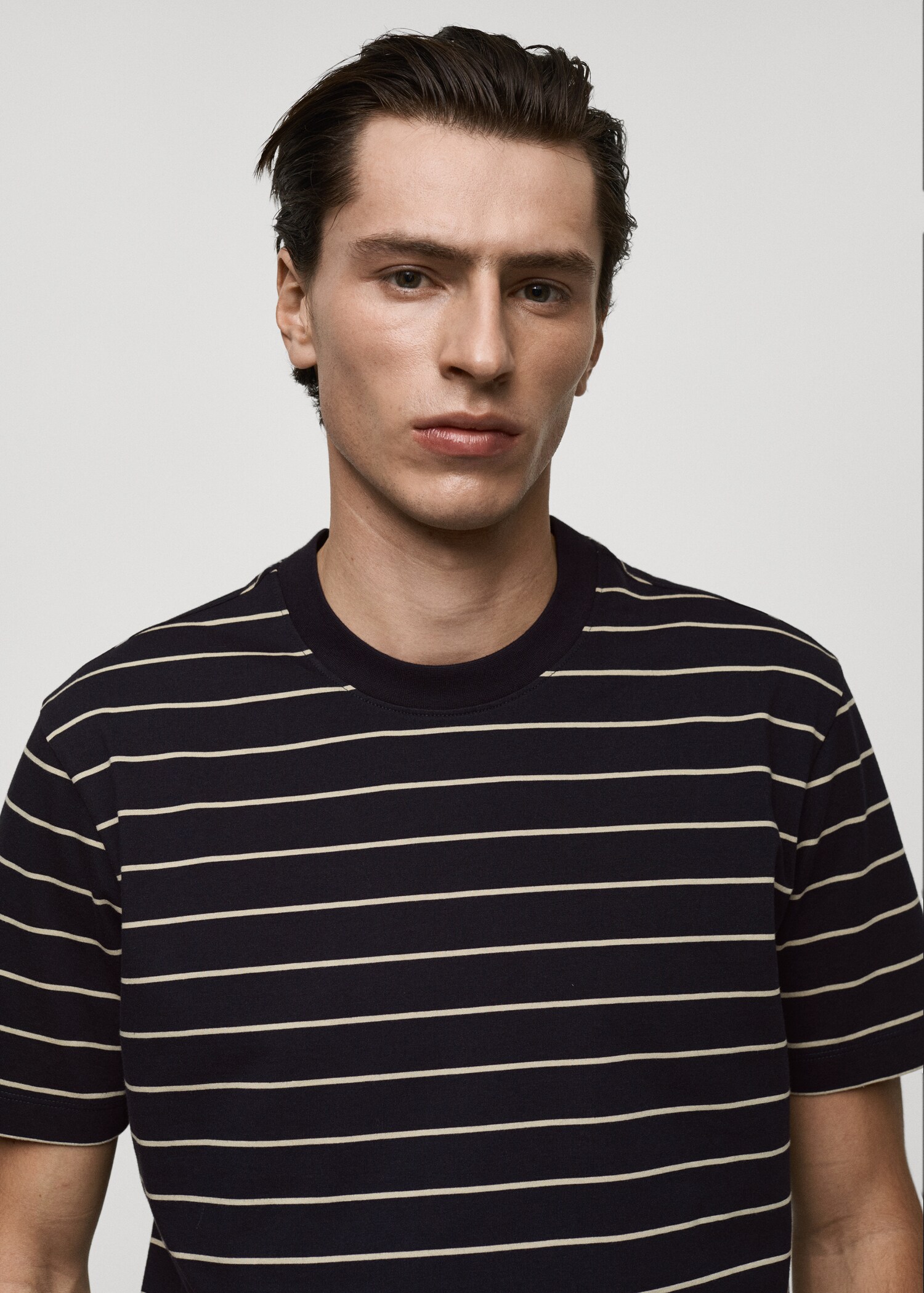 100% cotton striped t-shirt - Details of the article 1