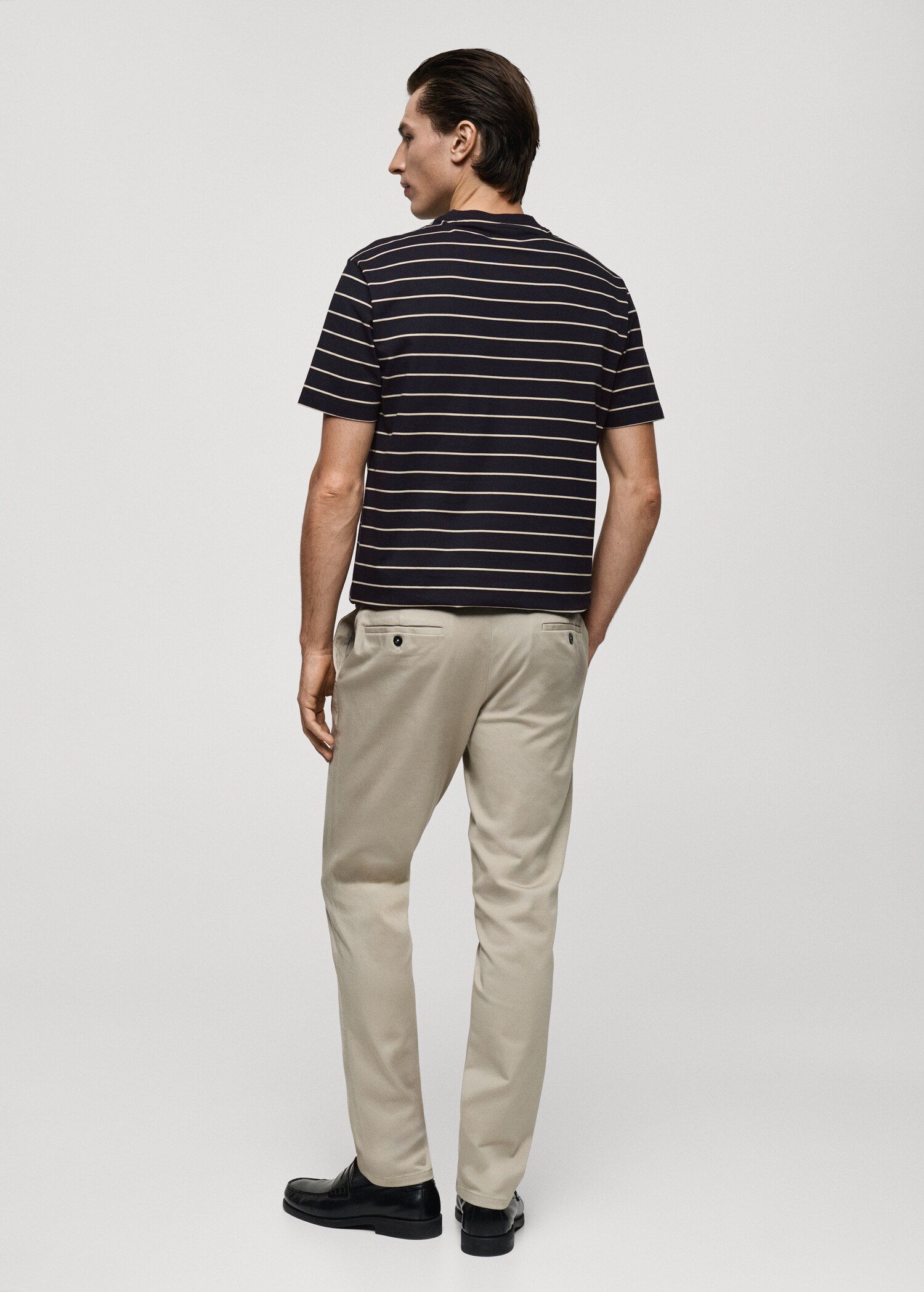 100% cotton striped t-shirt - Reverse of the article