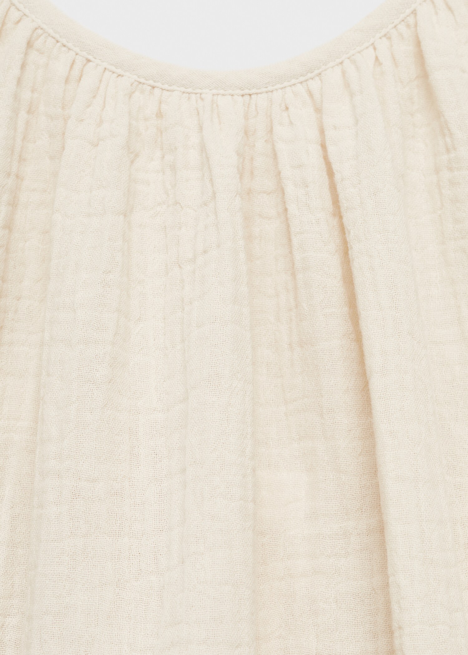 Plain cotton spaghetti-strap pyjama top - Details of the article 0