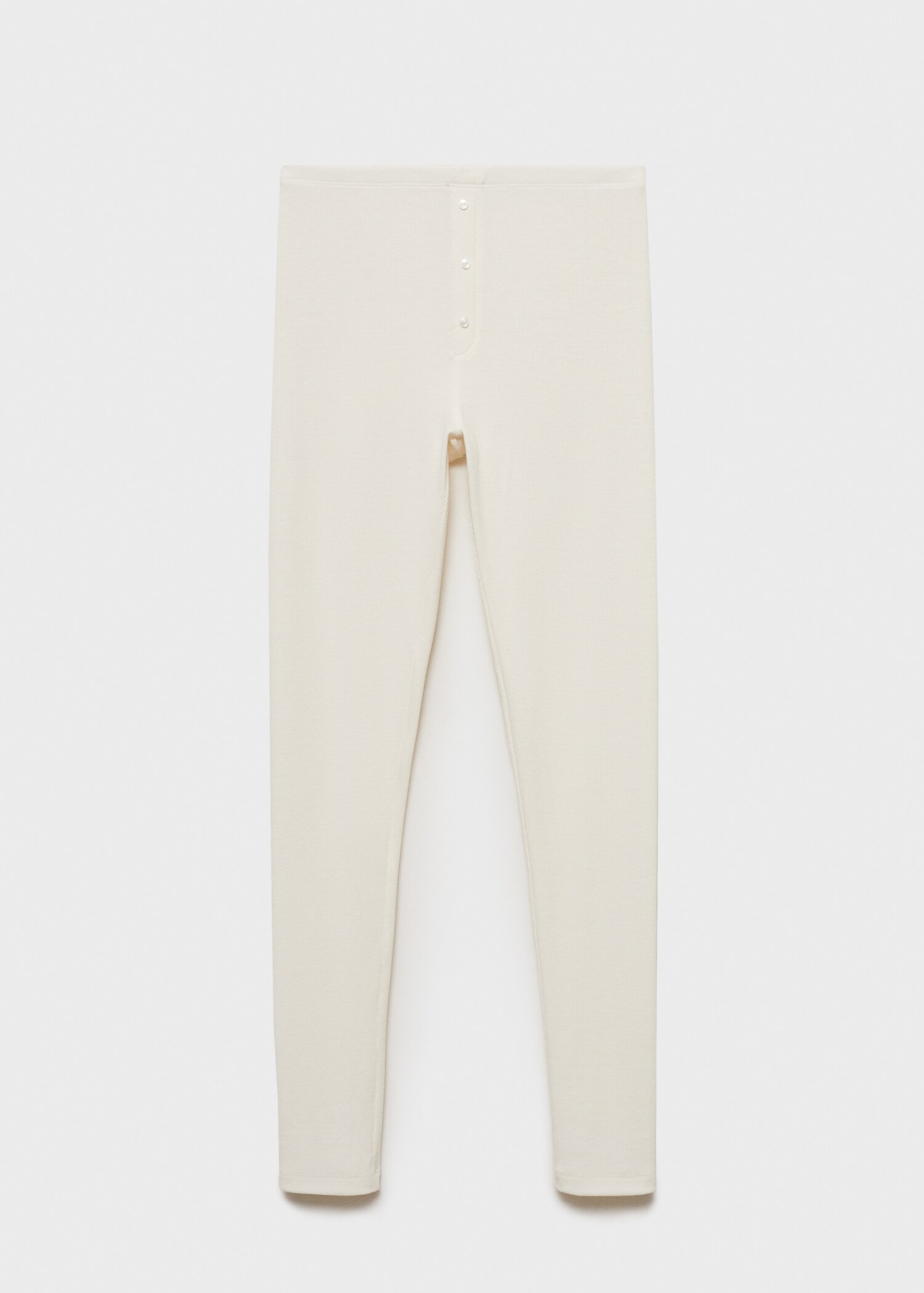 Long rib-knit trousers - Article without model