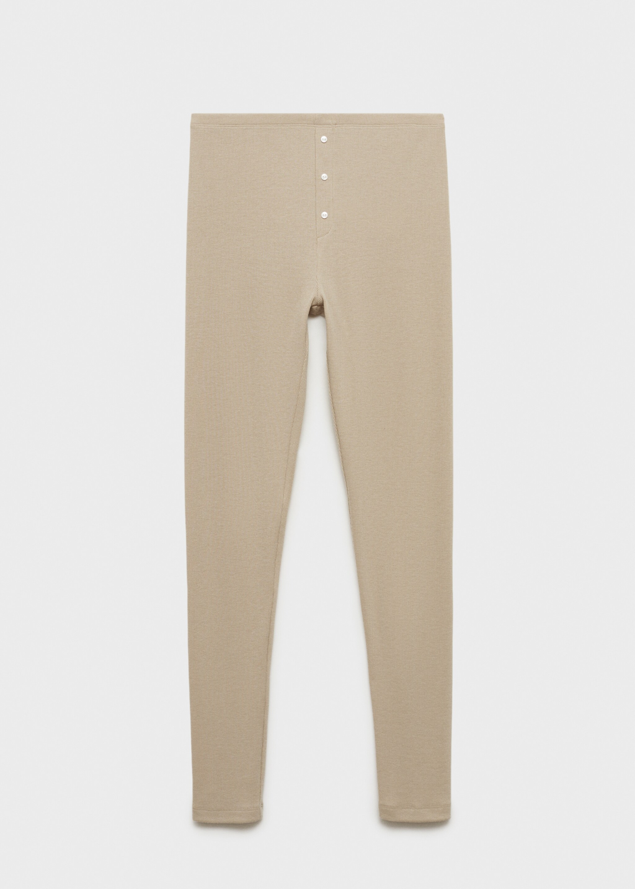 Long rib-knit pants - Article without model, Peach. Ref: 87082893-00.