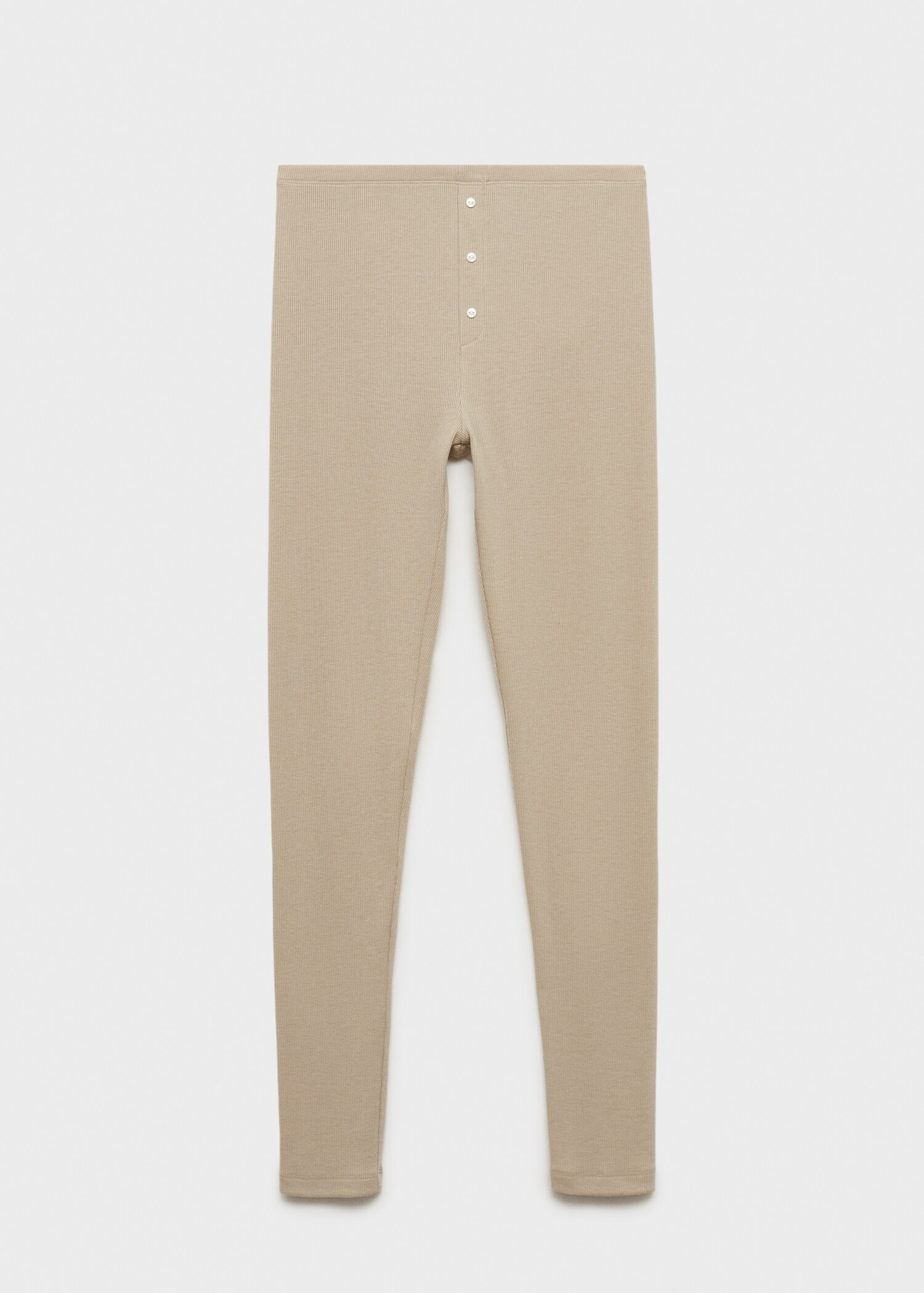 Long rib-knit trousers - Article without model