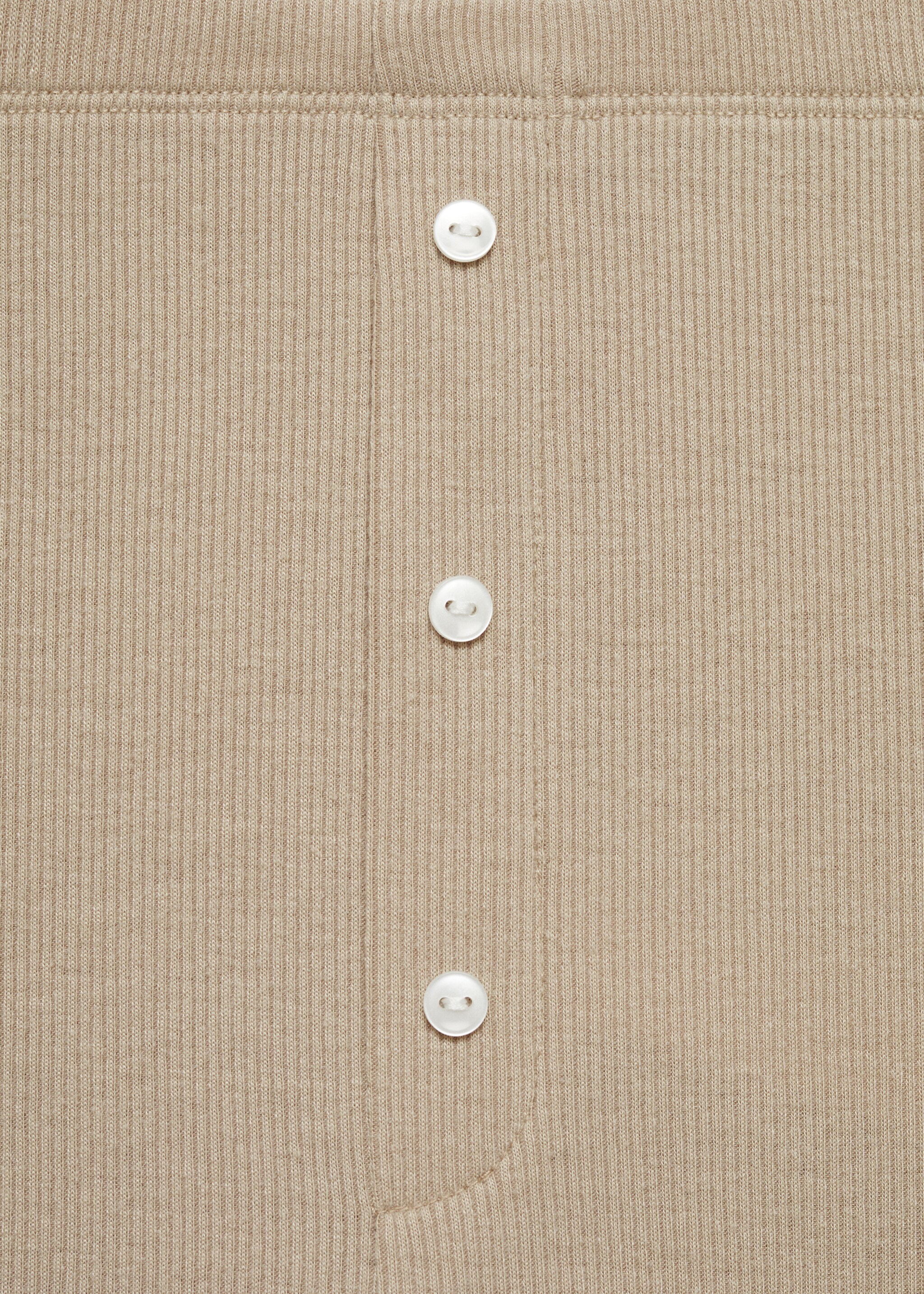 Long rib-knit pants - Details of the article 8, Peach. Ref: 87082893-00.