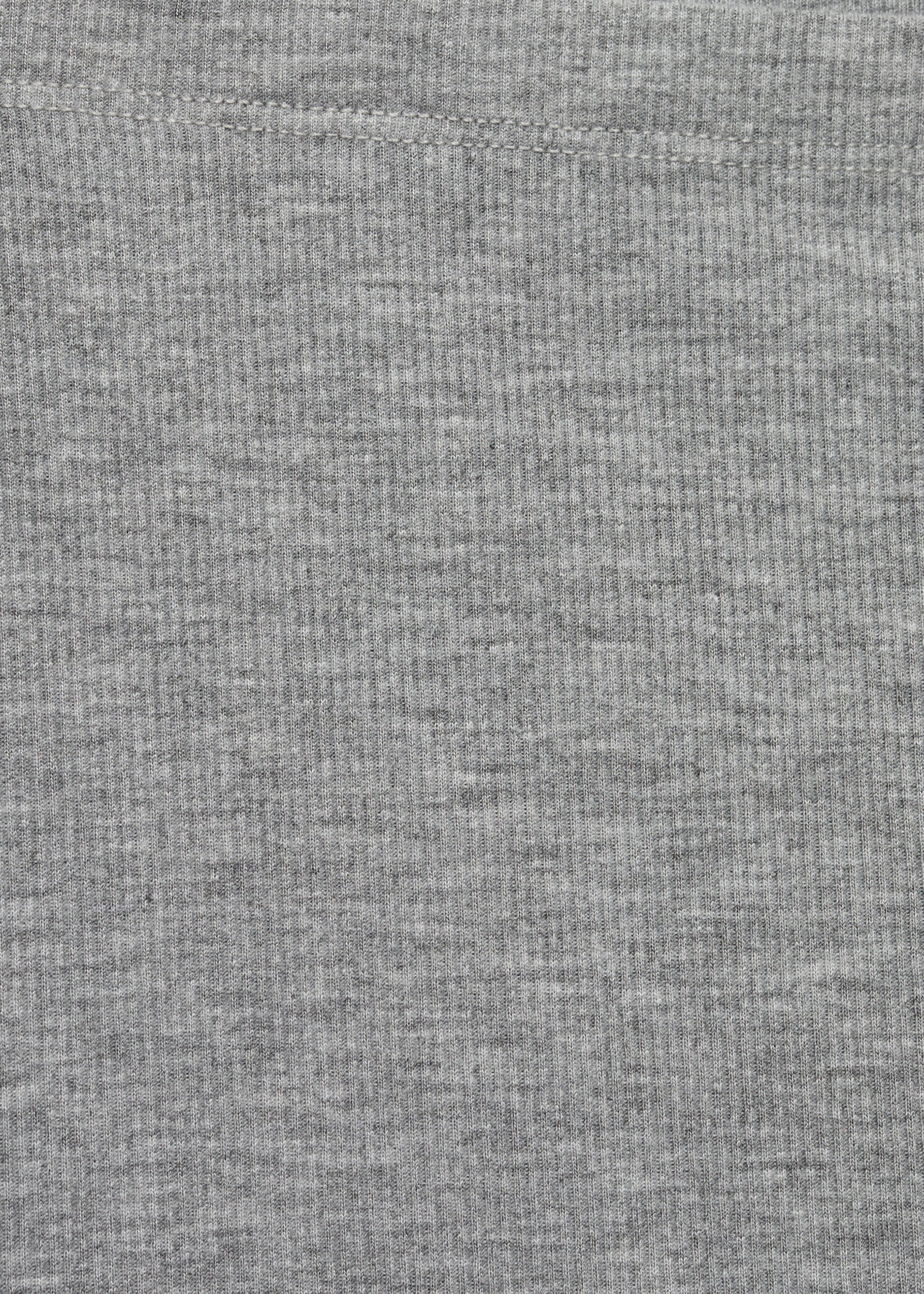 Long rib-knit trousers - Details of the article 0, Grey. Ref: 87082893-00.