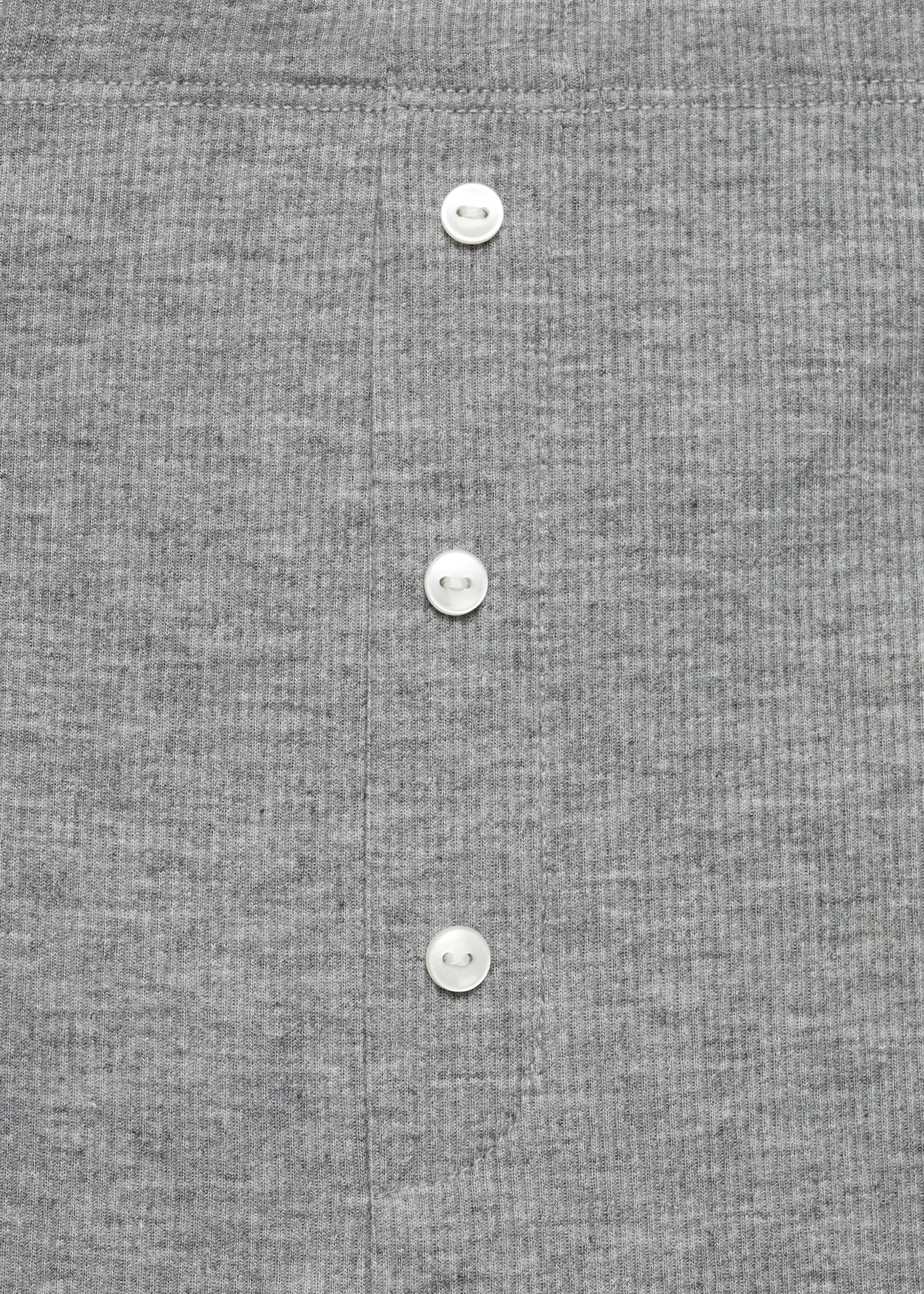 Long rib-knit trousers - Details of the article 8, Grey. Ref: 87082893-00.