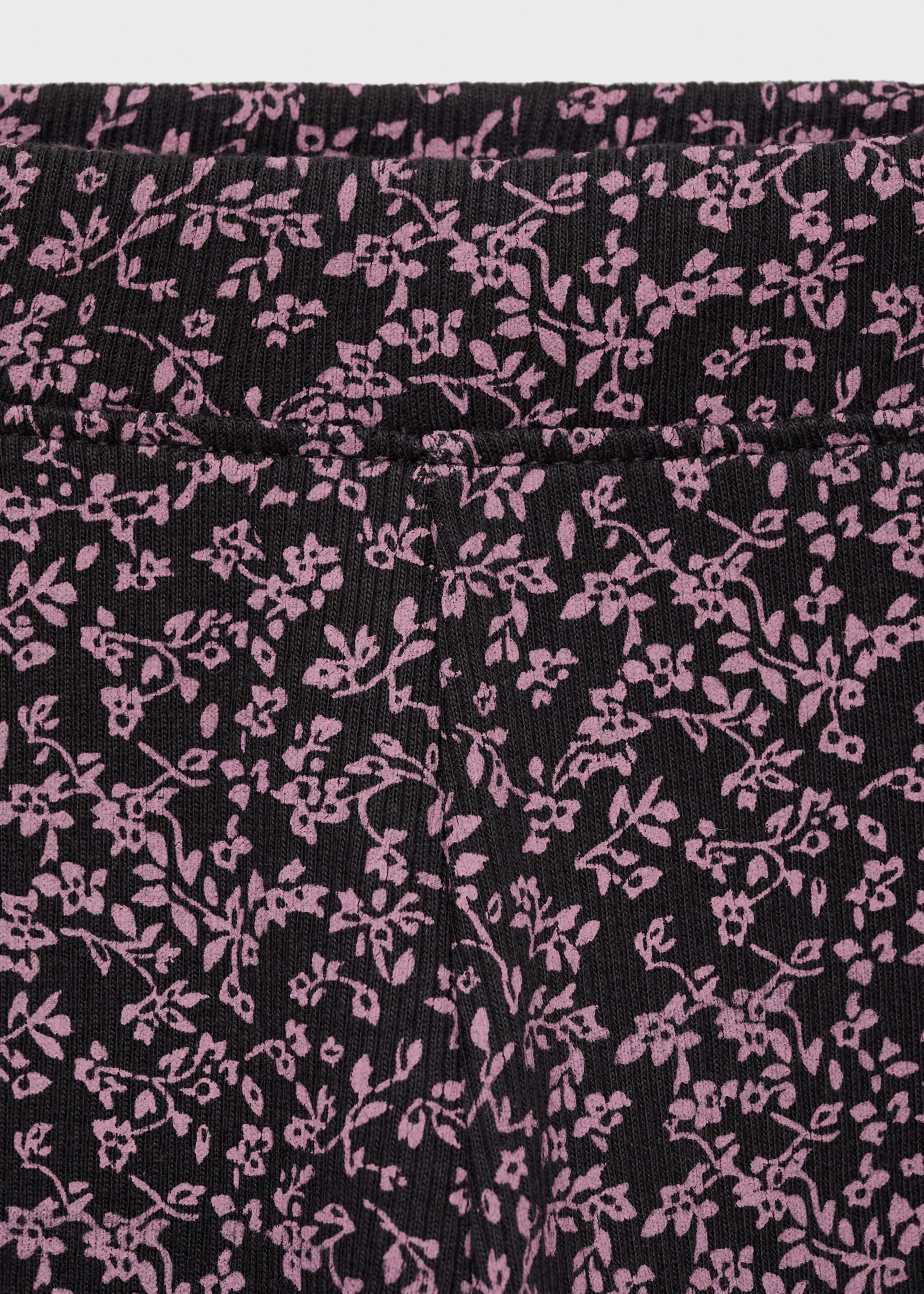 Printed flared leggings - Details of the article 8, Charcoal. Ref: 87082895-00.