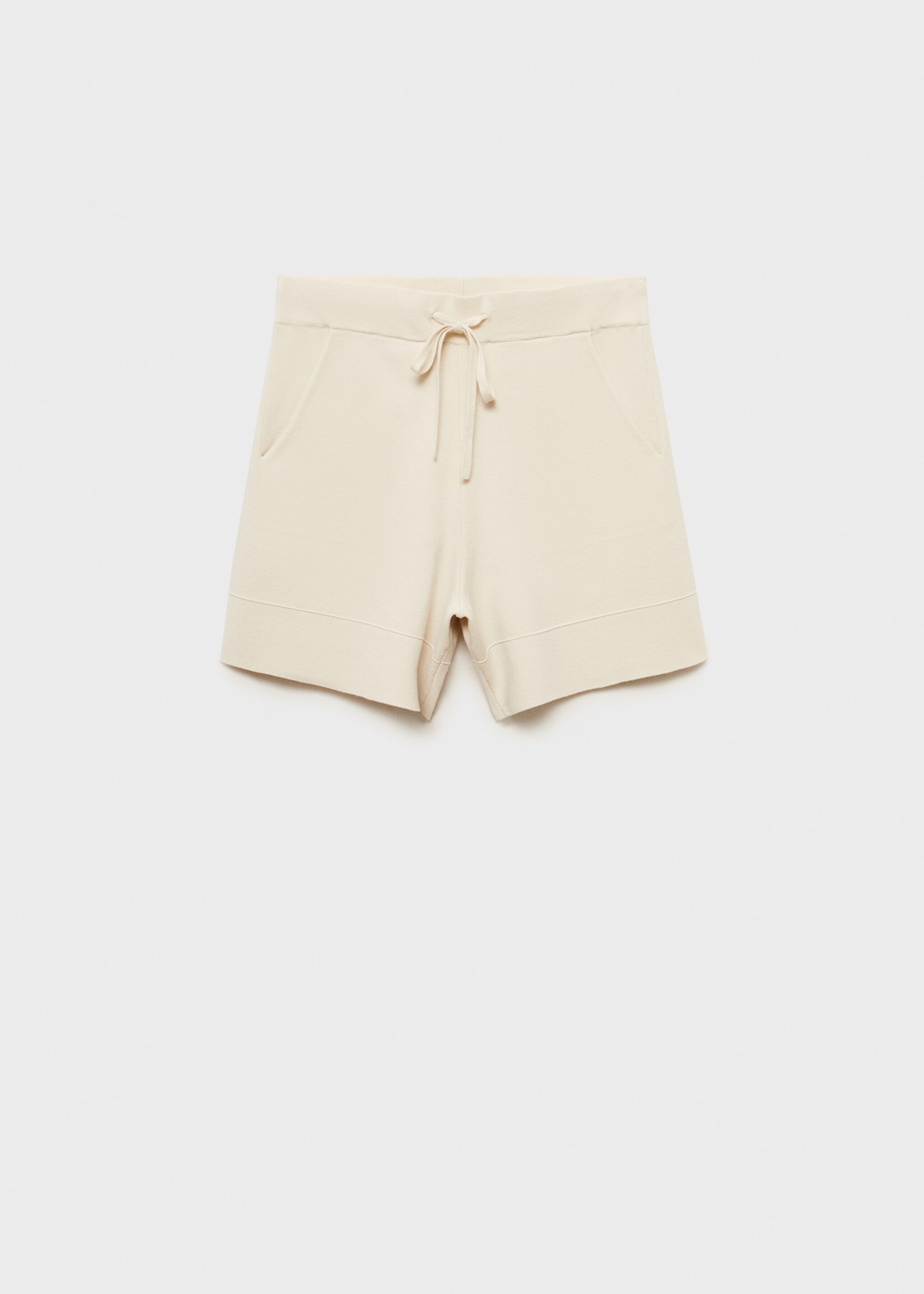 Ribbed knitted shorts - Article without model, Light/Pastel Grey. Ref: 87082896-00.