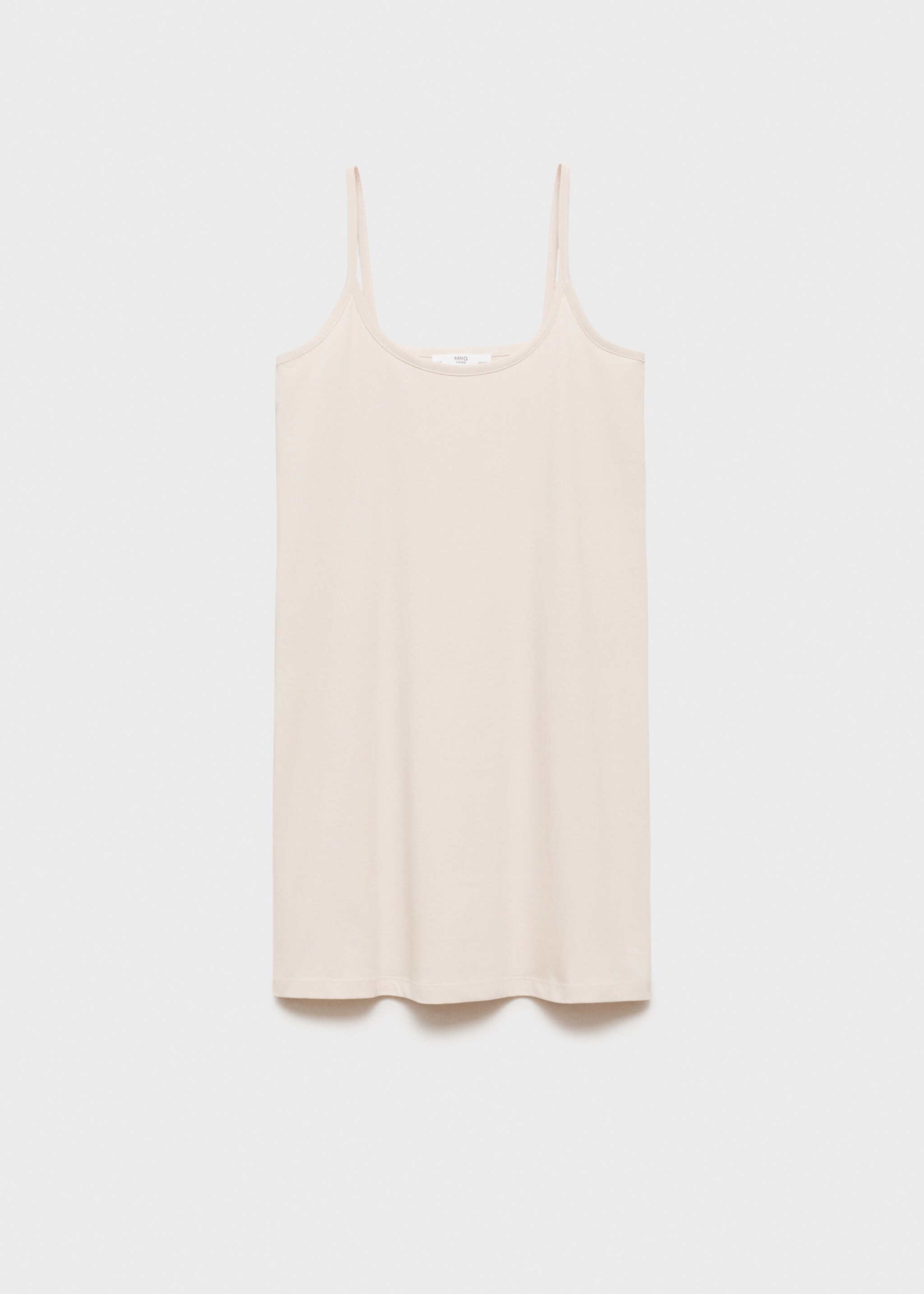 Camisón tirantes algodón diseño liso - Artículo sin modelo, Beige. Ref: 87082900-00.