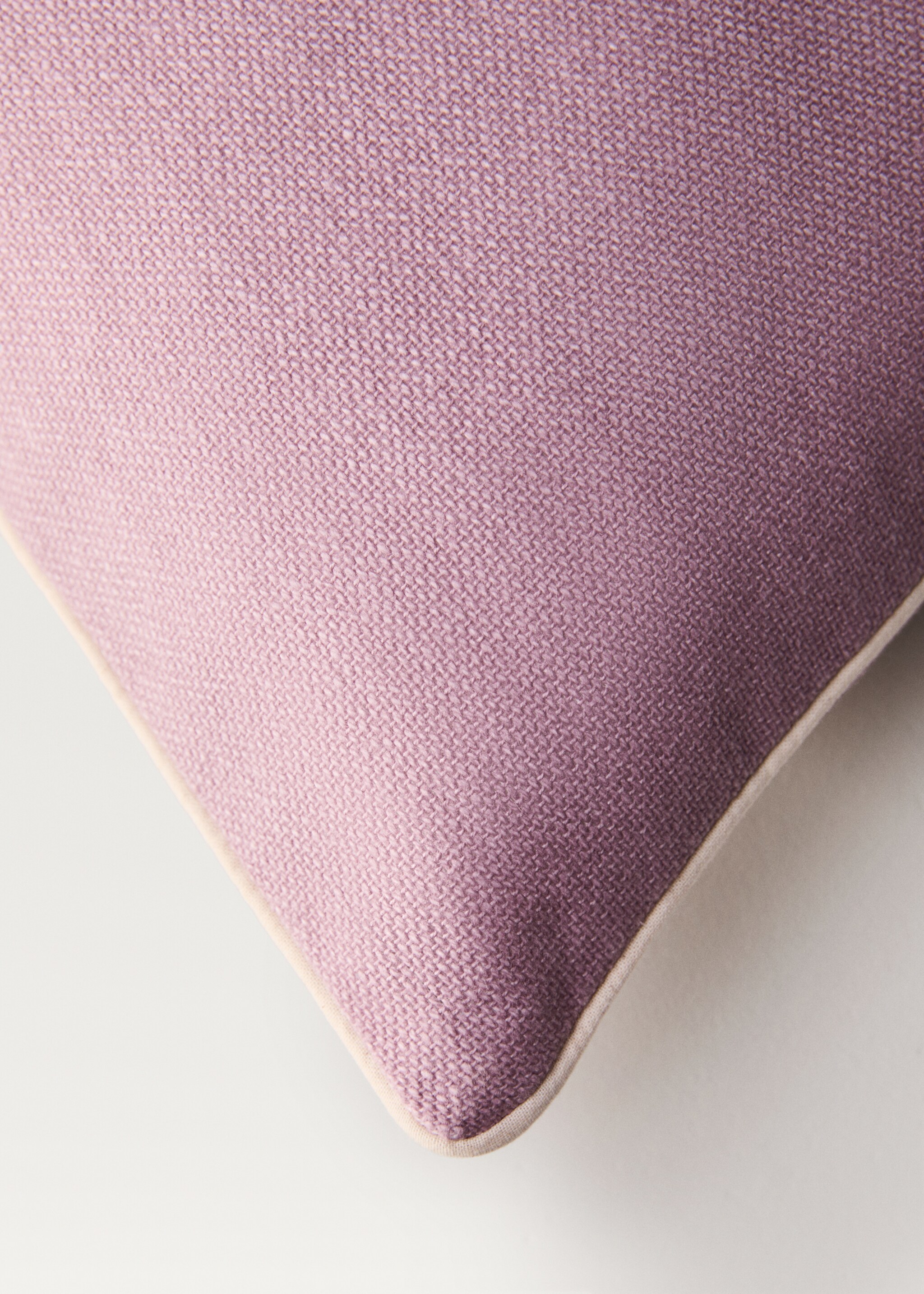 Piping cushion cover 30x50cm - Details of the article 2, Lilac. Ref: 87082908-00.