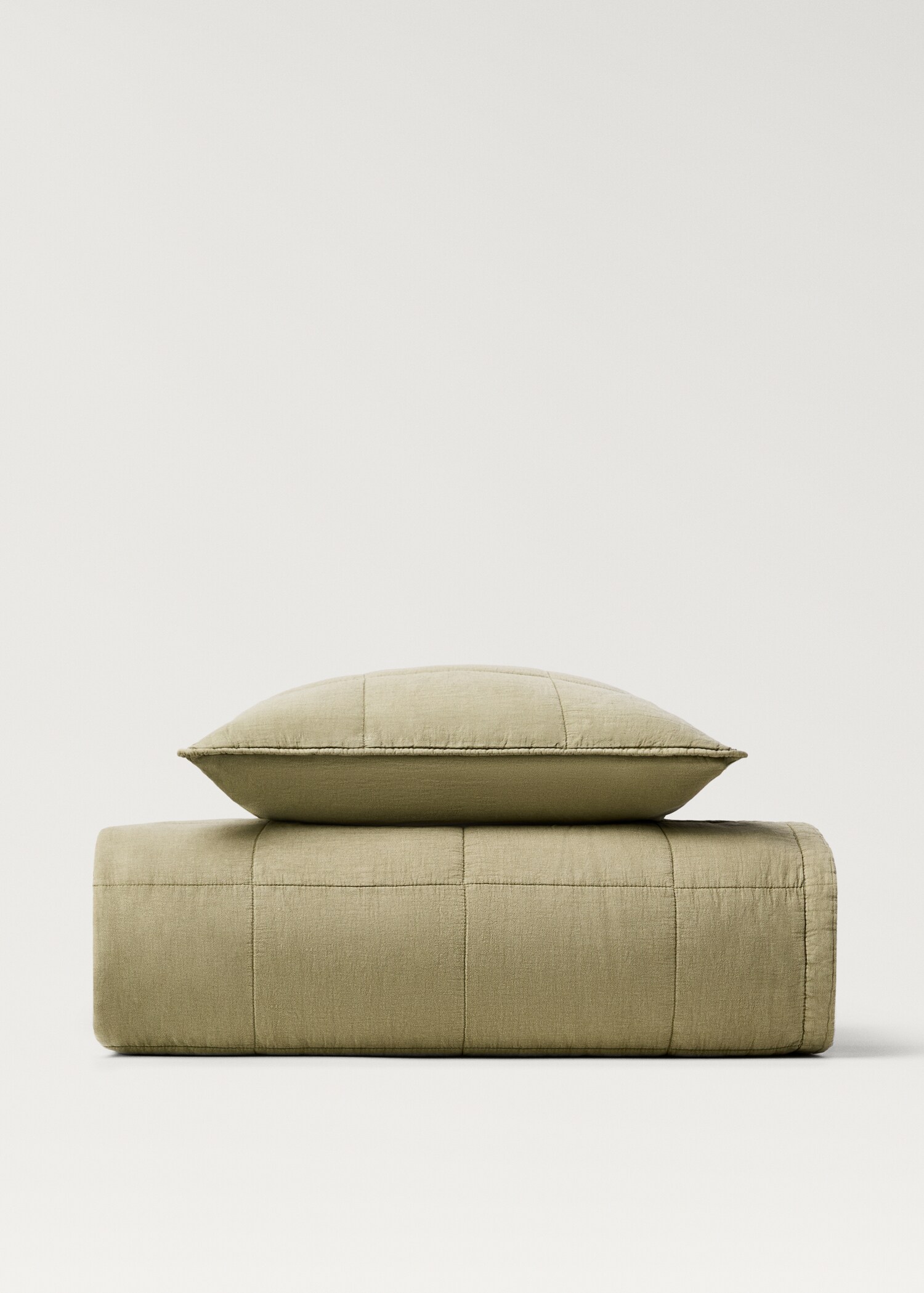 Cotton check garment-dyed quilt for 90/105 cm bed - Details of the article 3