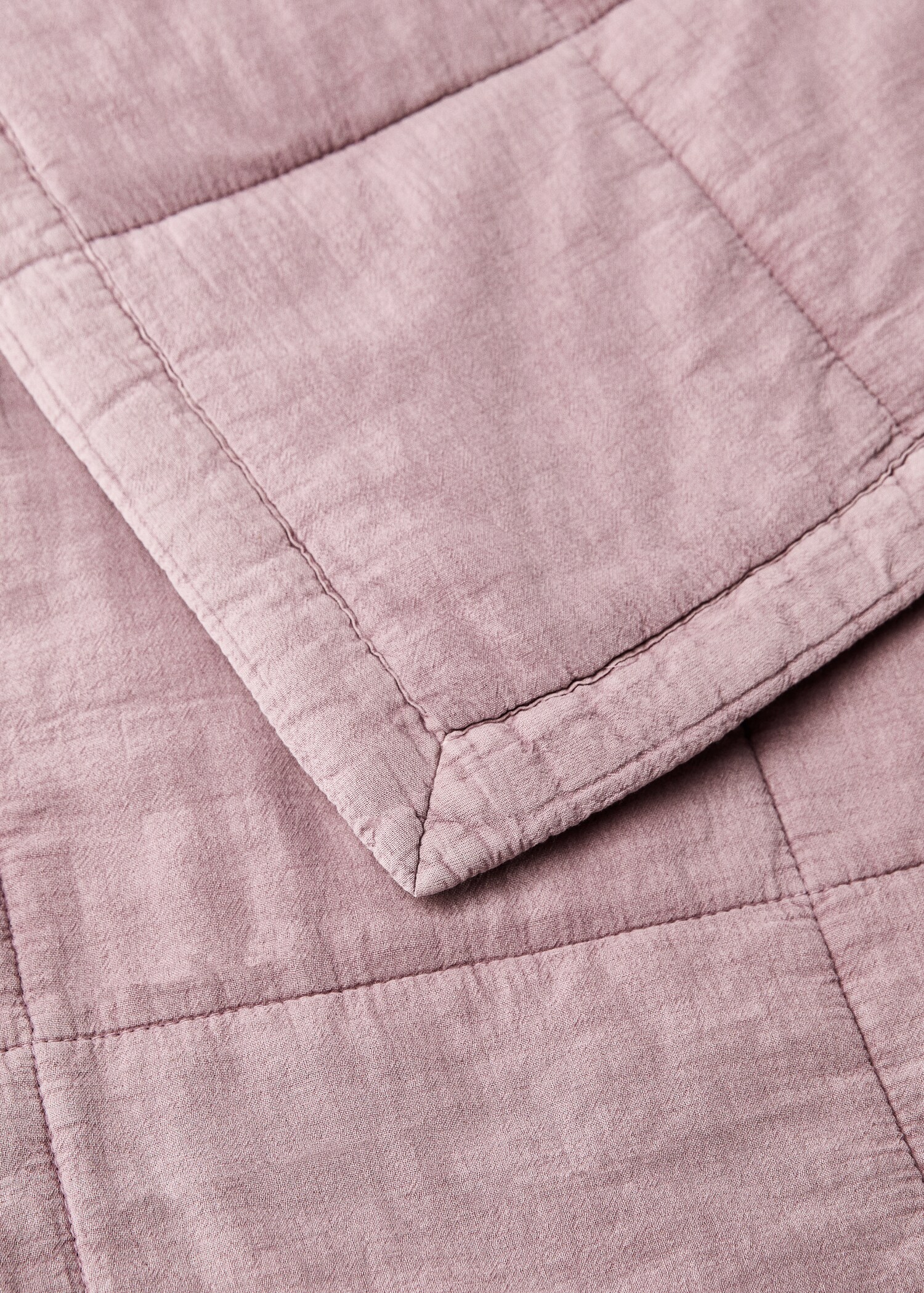 Cotton check garment-dyed quilt for 90/105 cm bed - Details of the article 1