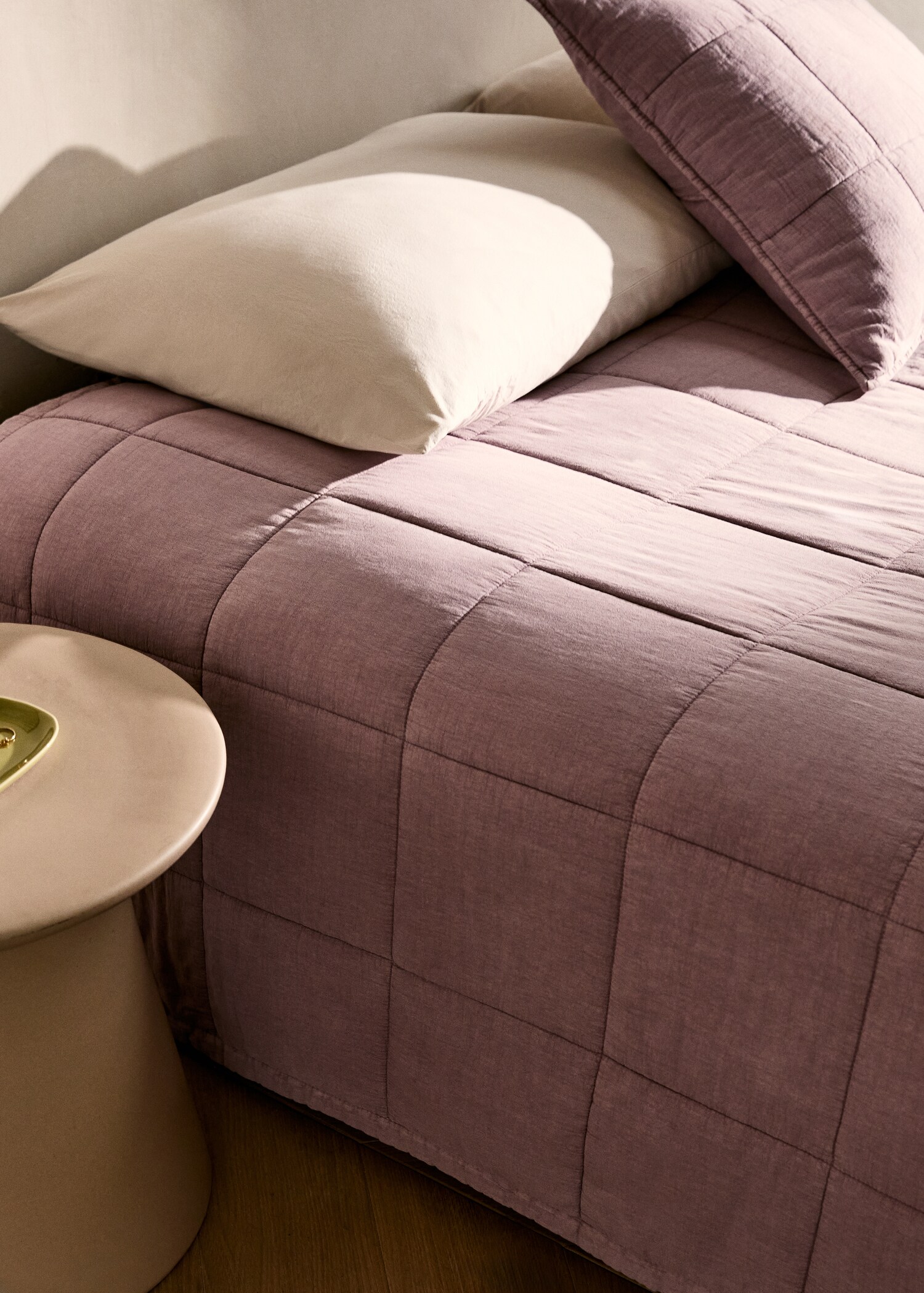 Cotton check garment-dyed quilt for 90/105 cm bed - Details of the article 7