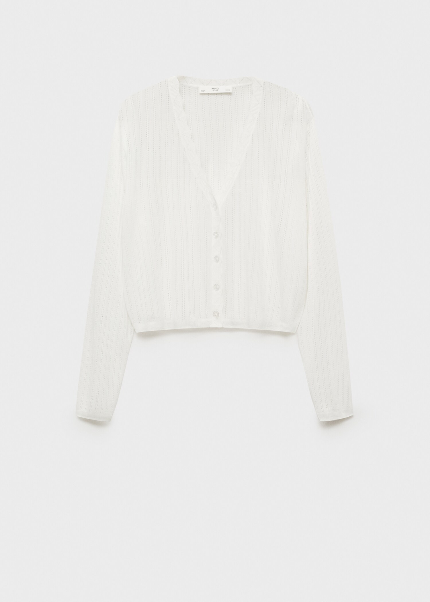 Pyjama-Cardigan mit Lochmusterdetail - Artikel ohne Model