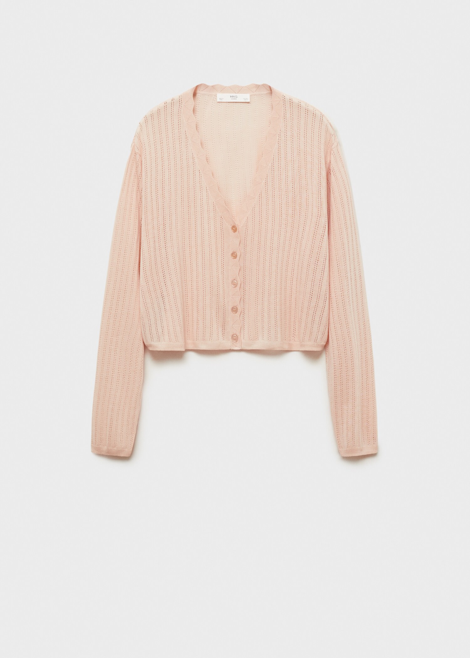 Pyjama-Cardigan mit Lochmusterdetail - Artikel ohne Model