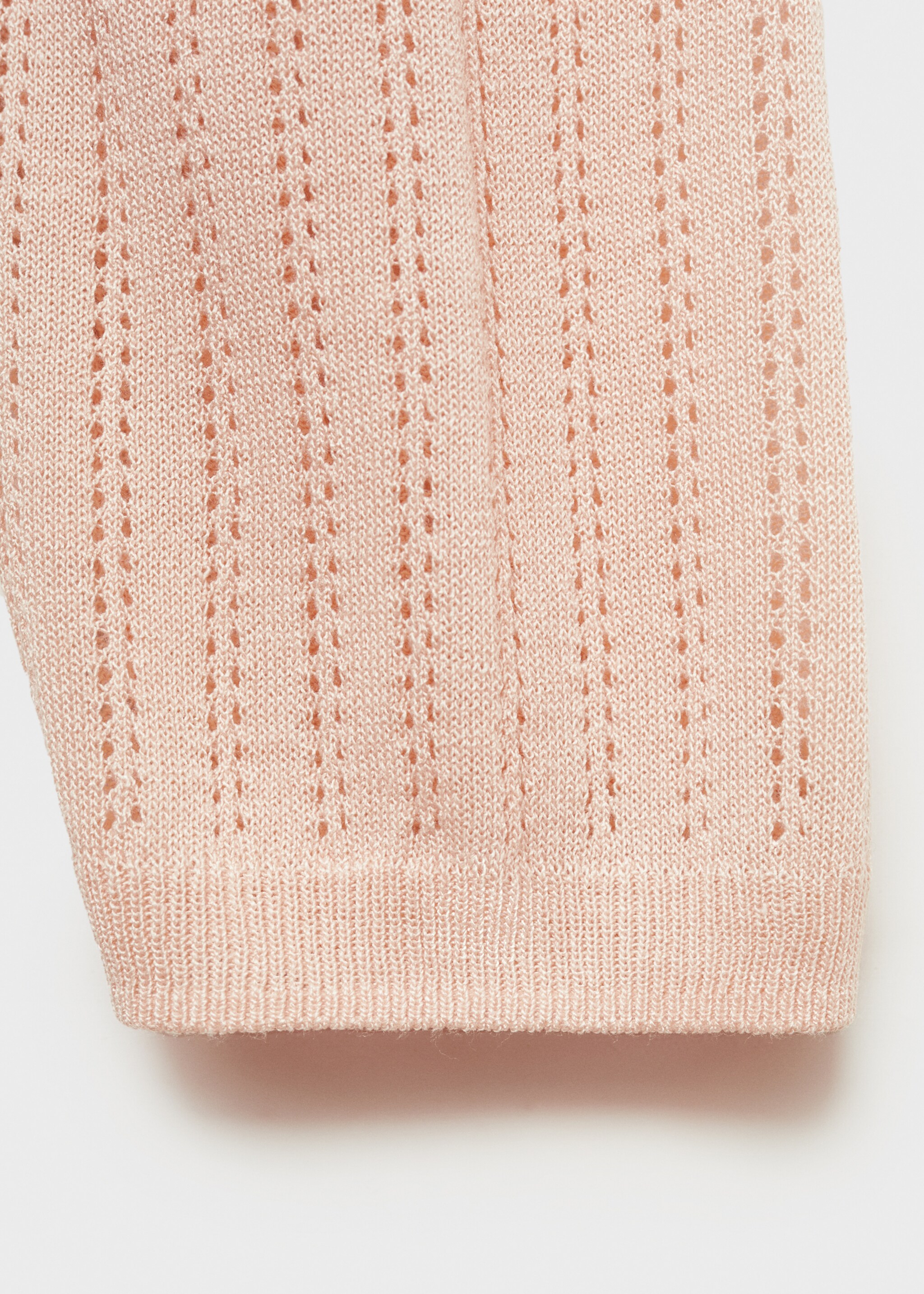 Pyjama-Cardigan mit Lochmusterdetail - Detail des Artikels 0, Lachs. Ref: 87082911-00.