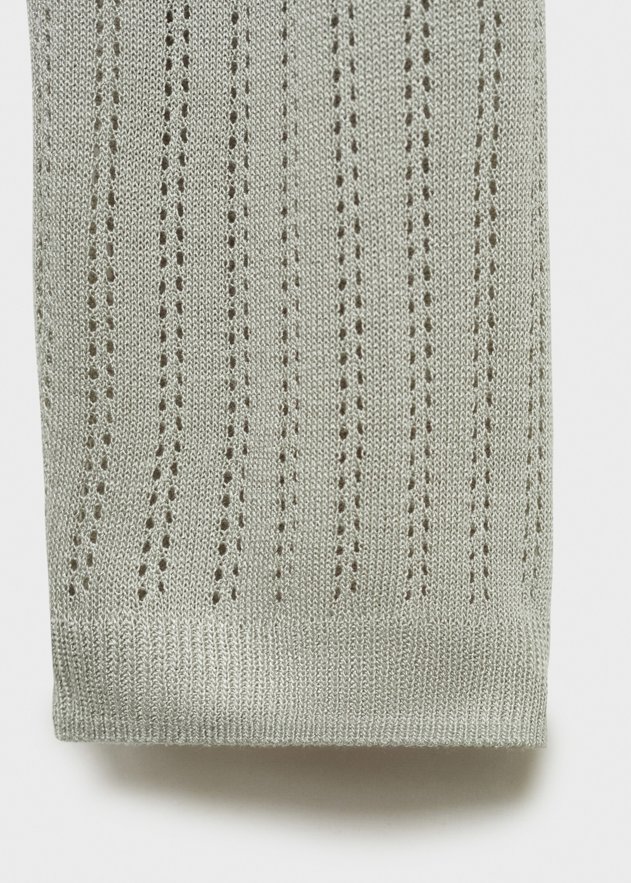 Pyjama cardigan with openwork detail - Details of the article 0, Aqua Green. Ref: 87082911-00.