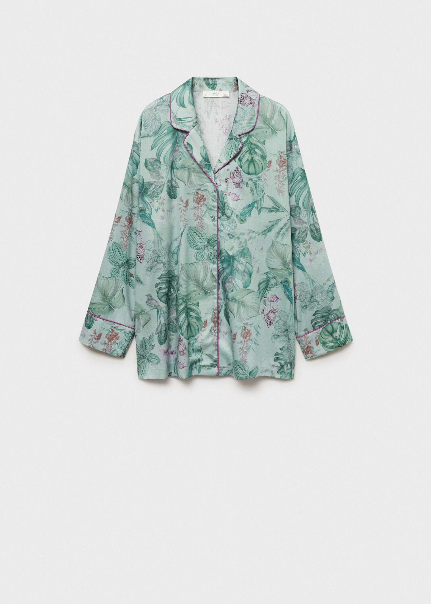 Chemise de pyjama imprimé tropical - Article sans modèle