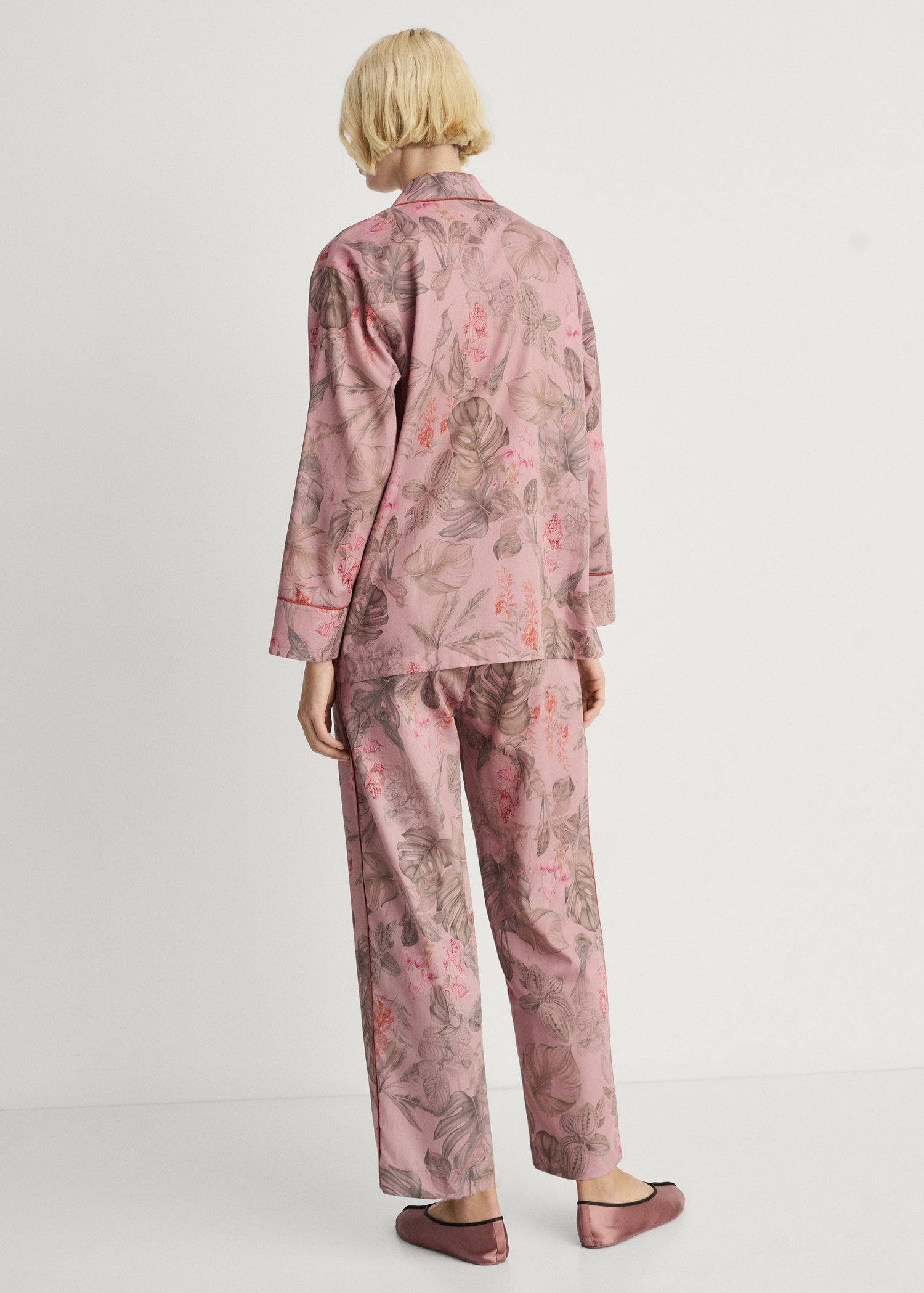 Chemise de pyjama imprimé tropical - Verso de l’article