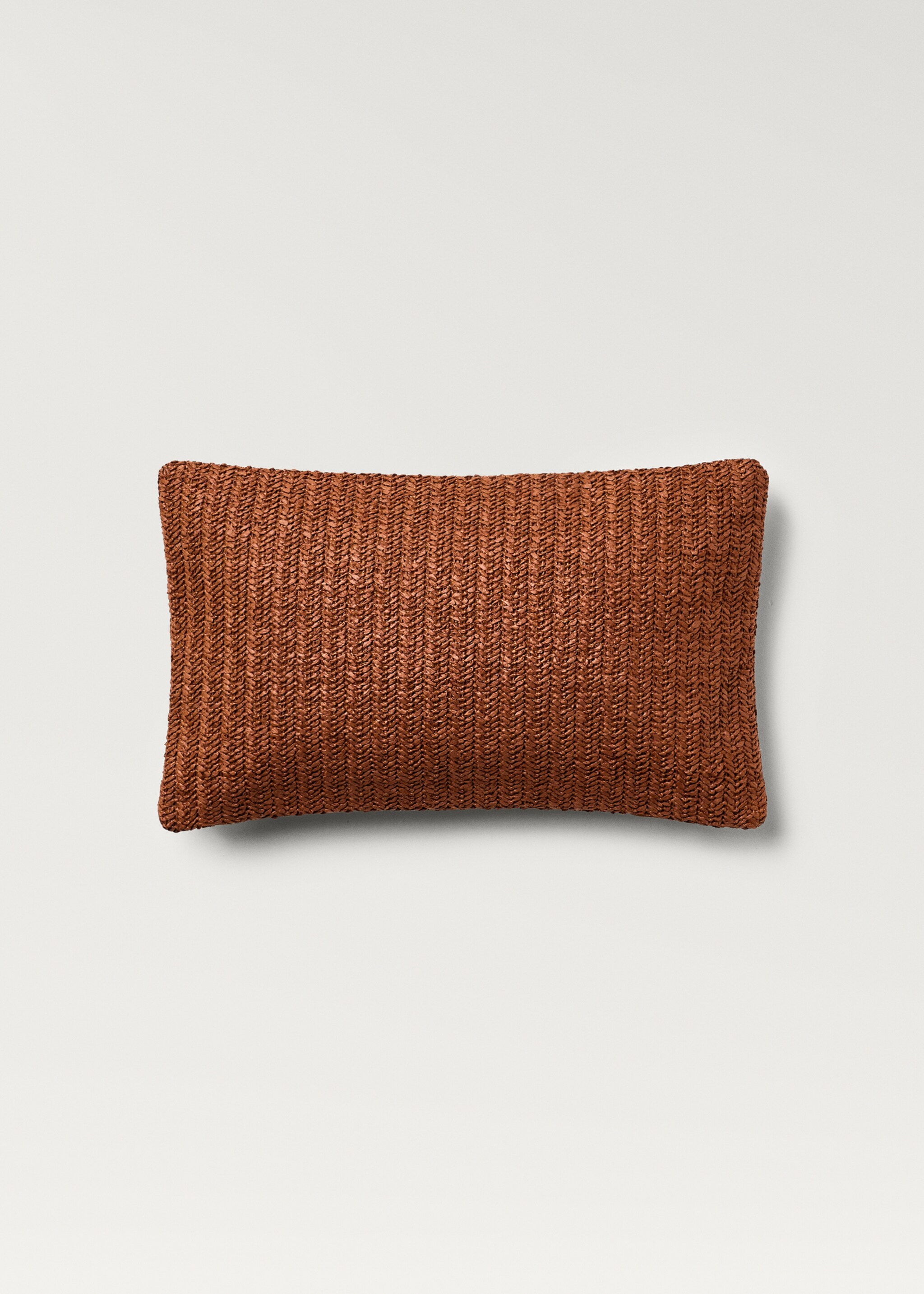 Braided-design cushion cover design 30x50 cm - Article without model, Russet. Ref: 87082927-00.