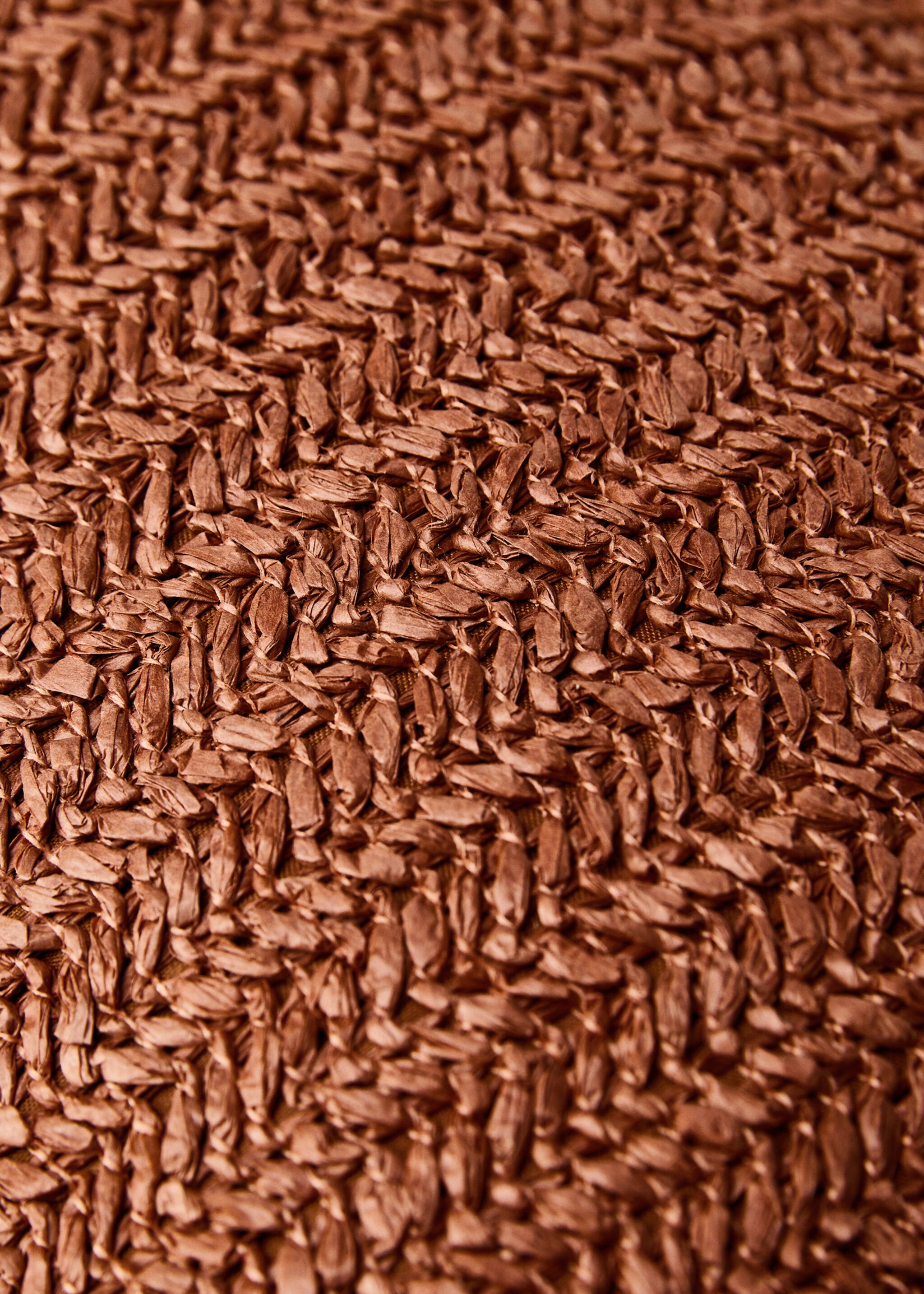 Braided-design cushion cover design 30x50 cm - Details of the article 3, Russet. Ref: 87082927-00.