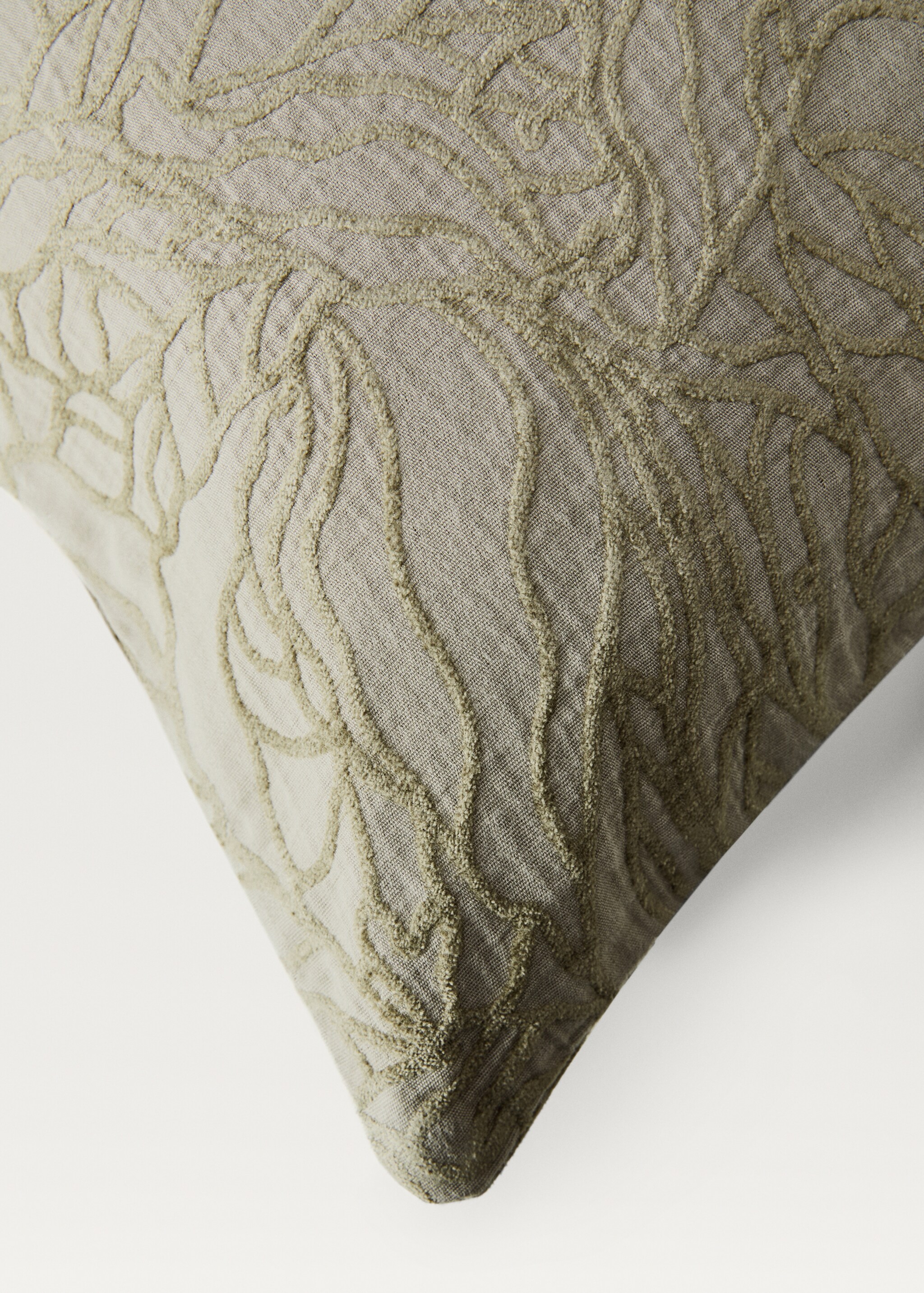 Μαξιλαροθήκη από ζακάρ ύφασμα 40x60 εκ - Λεπτομέρεια του προϊόντος 1, Πράσινο Δάσους. Ref: 87082947-00.