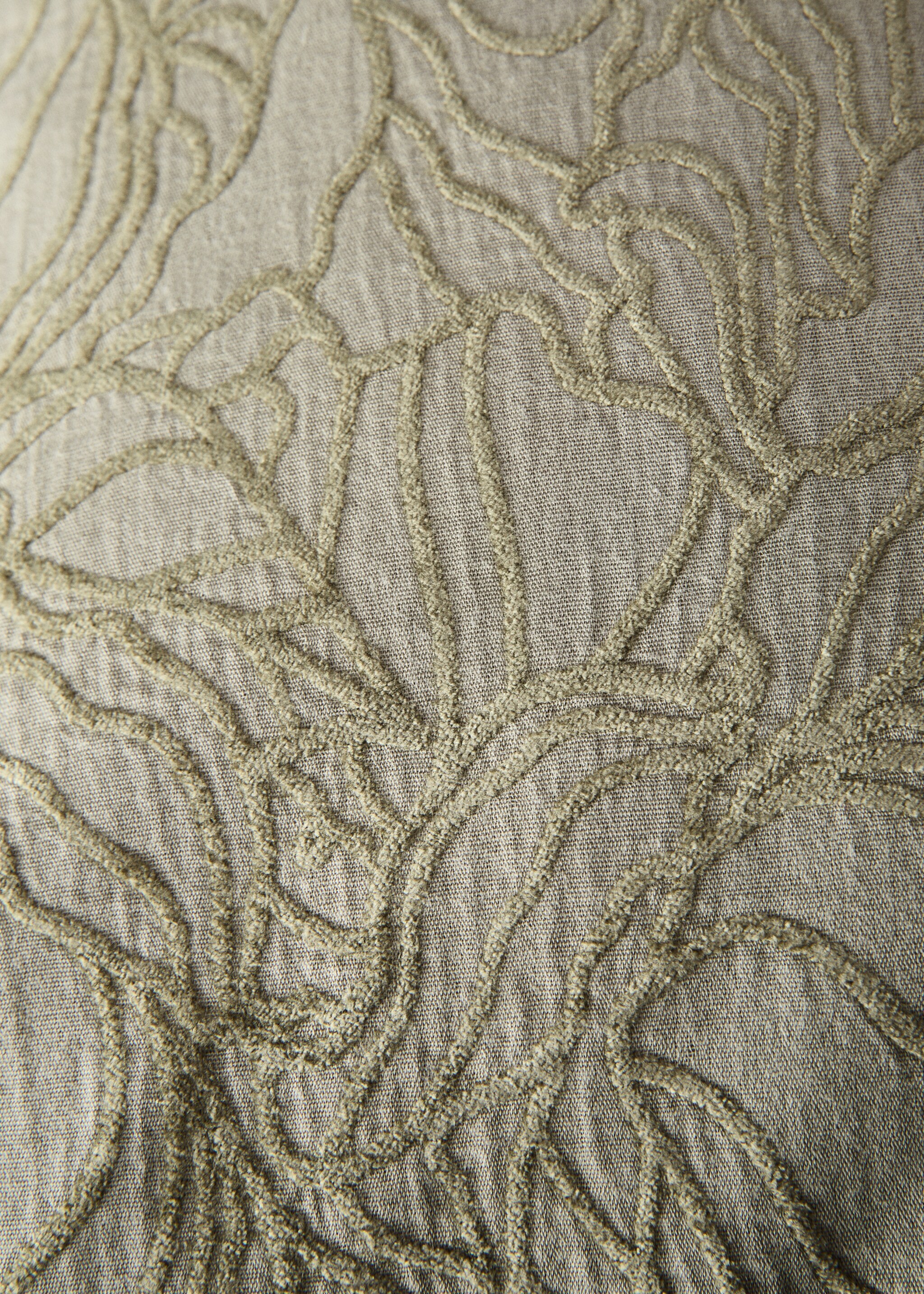 Μαξιλαροθήκη από ζακάρ ύφασμα 40x60 εκ - Λεπτομέρεια του προϊόντος 2, Πράσινο Δάσους. Ref: 87082947-00.