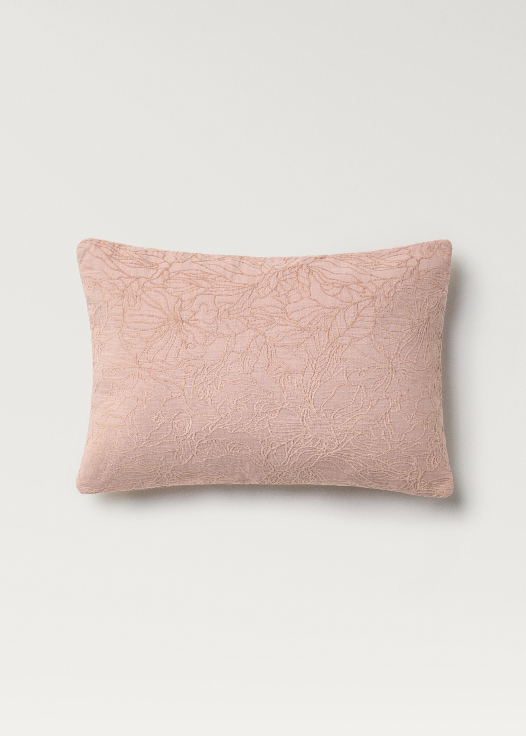 Jacquard fabric cushion cover 40x60 cm - Article without model, Light Pink. Ref: 87082947-00.