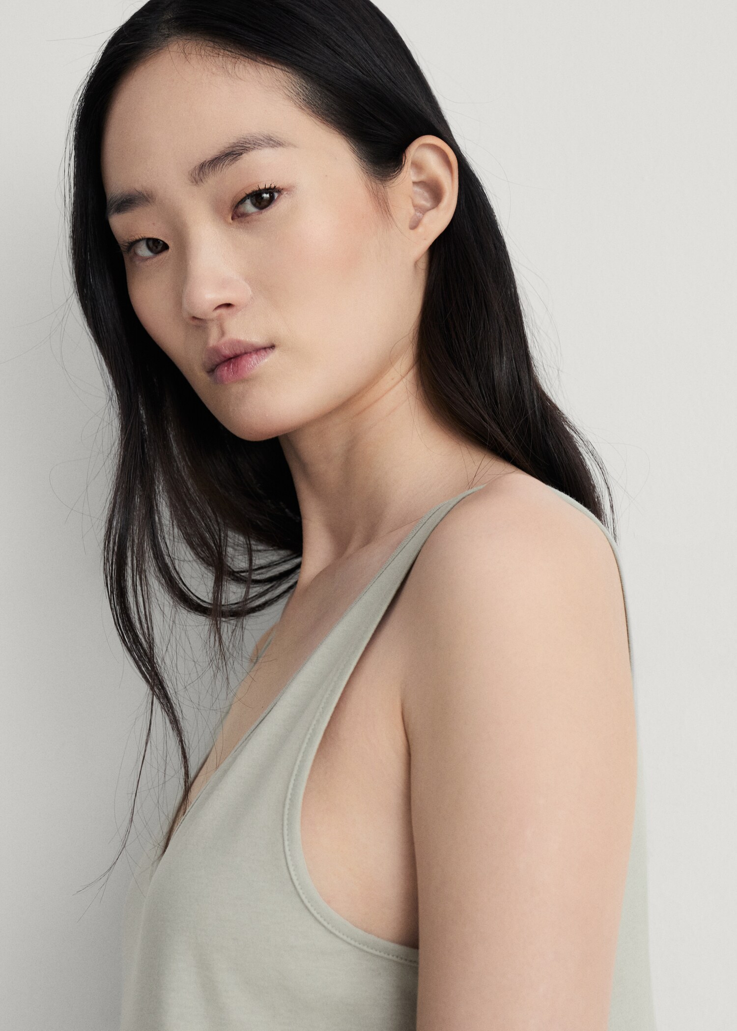 Cotton dress with soft finish - Medium plane