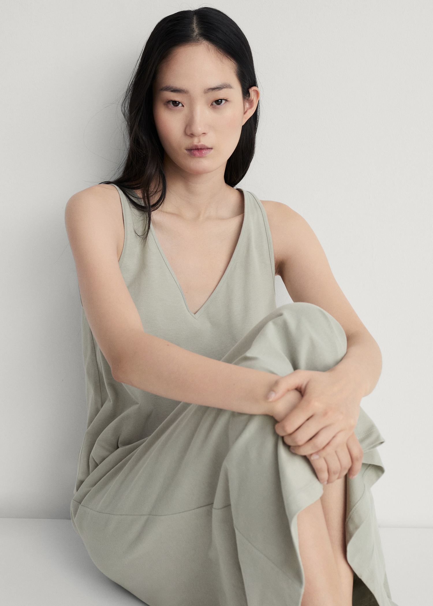 Cotton dress with soft finish - Reverse of the article