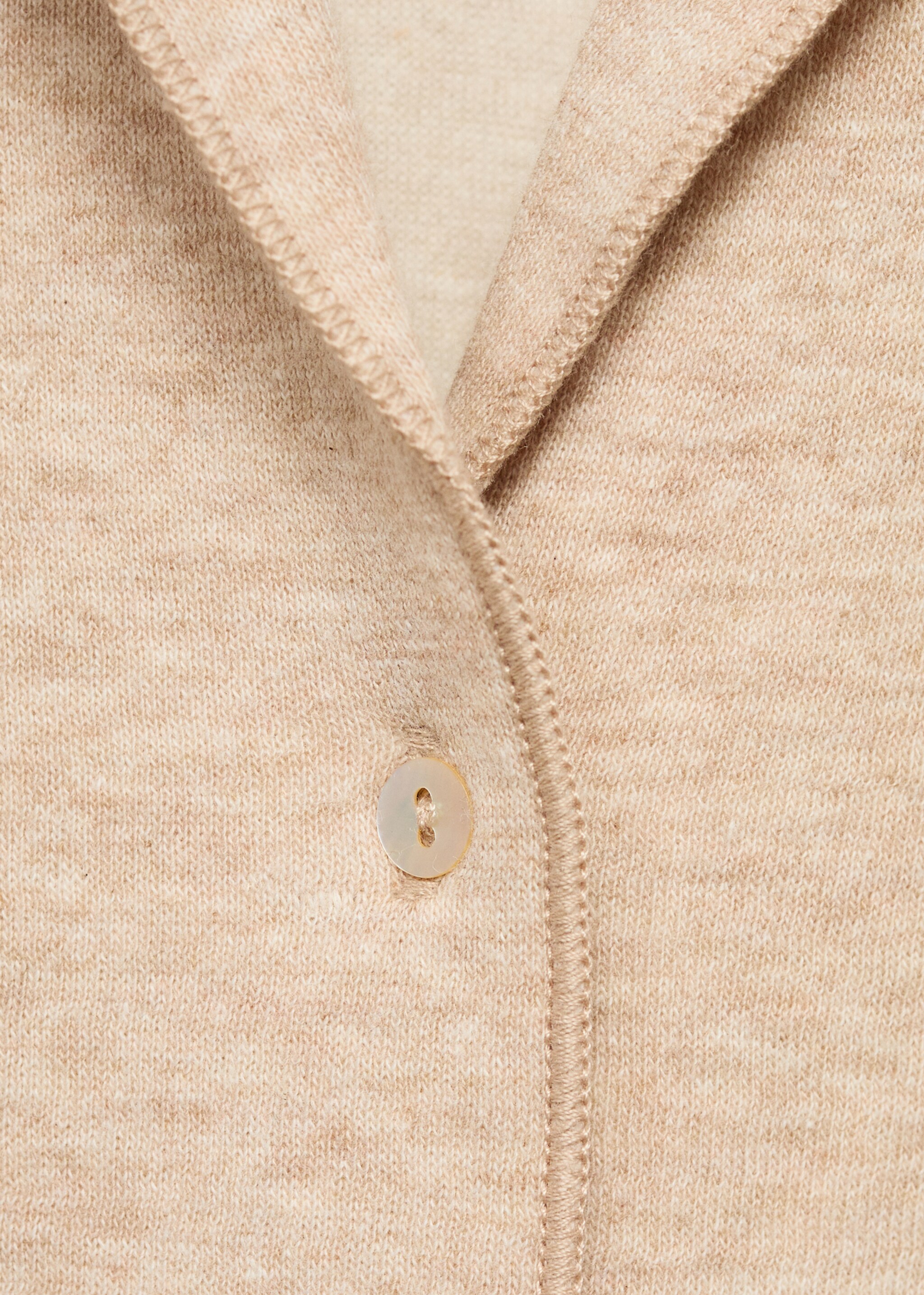 Double-face cotton t-shirt - Details of the article 8, Light/Pastel Brown. Ref: 87082973-00.