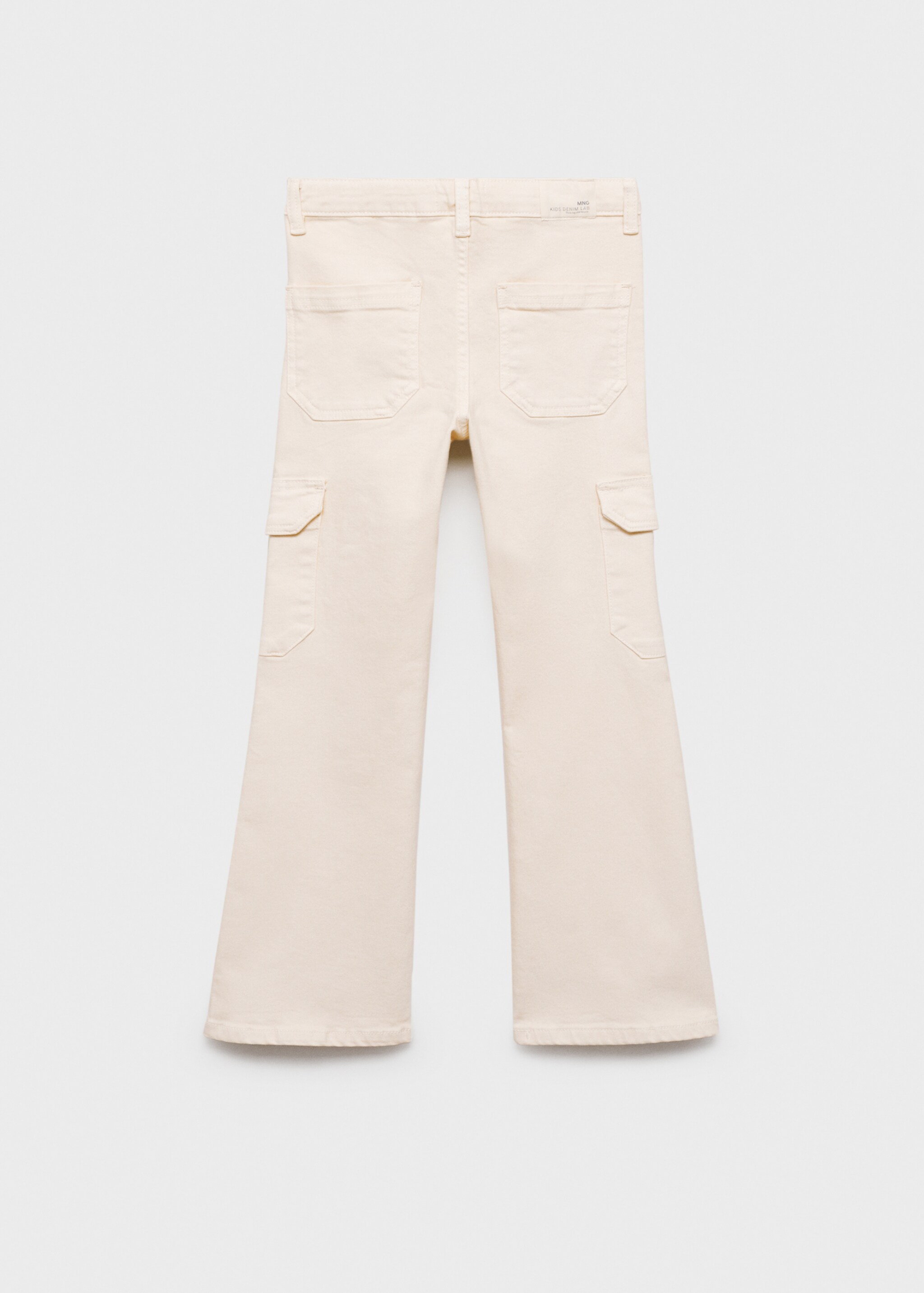 Flared cargo jeans - Reverse of the article, Sand. Ref: 87083269-00.