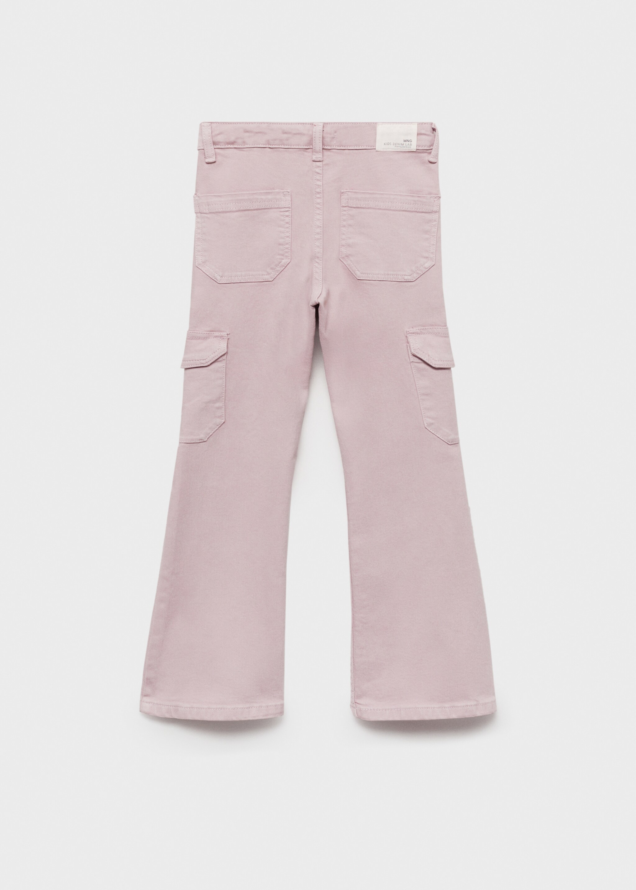 Flared cargo jeans - Reverse of the article, Light/Pastel Purple. Ref: 87083269-00.