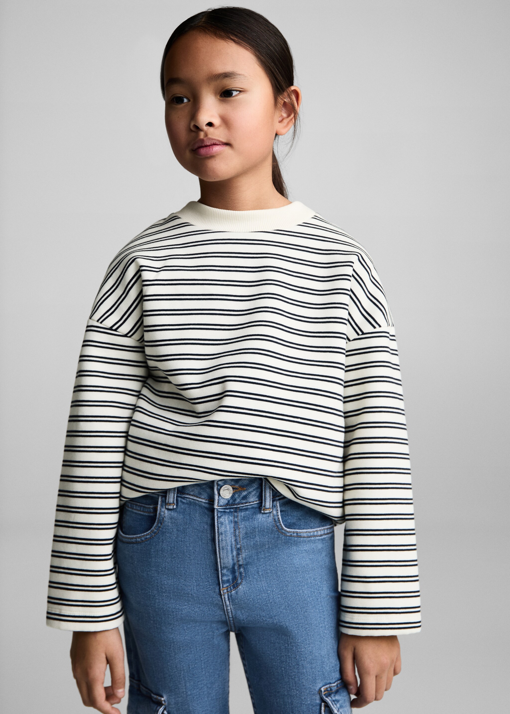 Flared cargo jeans - Medium plane, Medium Blue. Ref: 87083269-00.