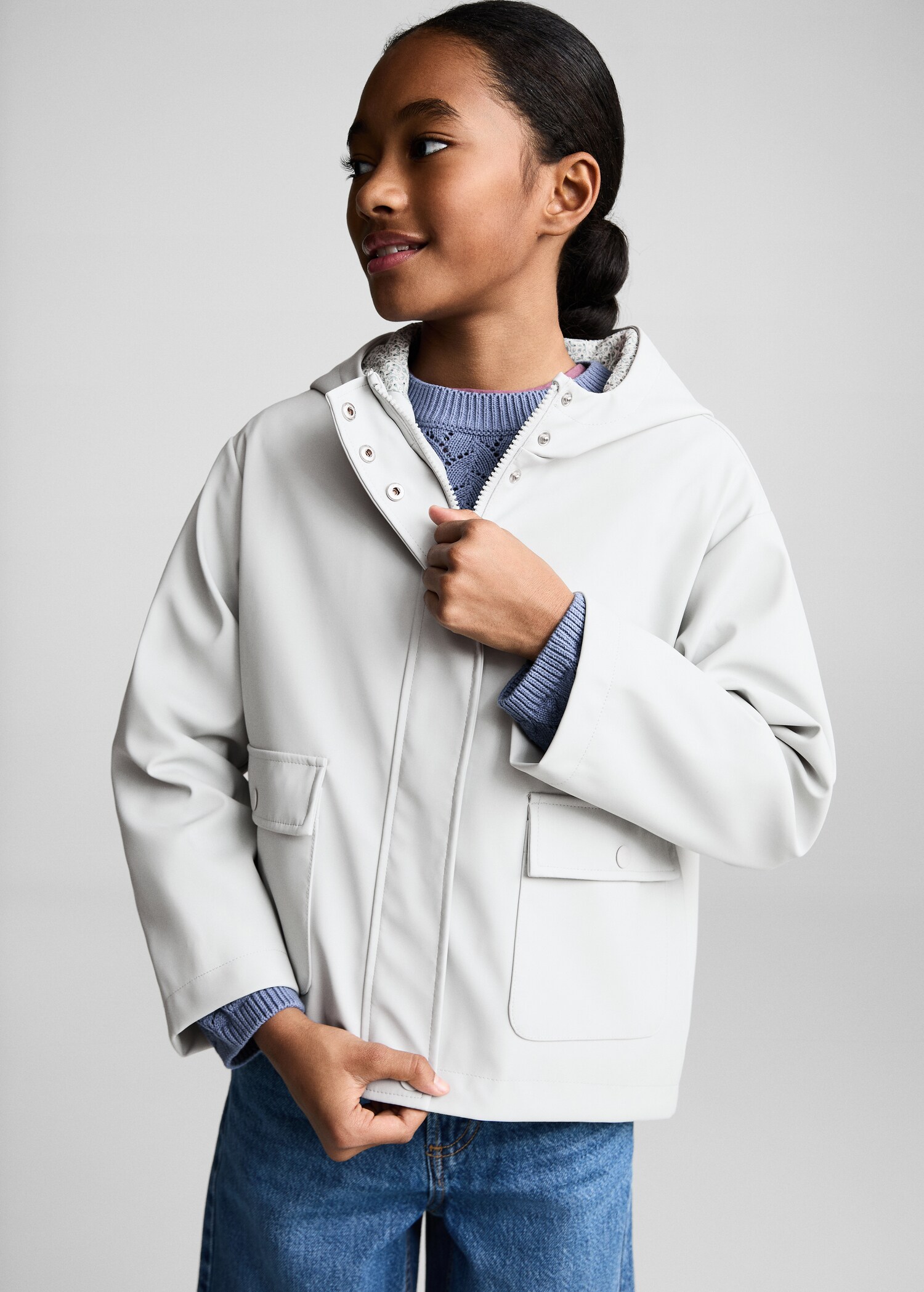 Wattierter Kapuzenparka - Mittlere Ansicht